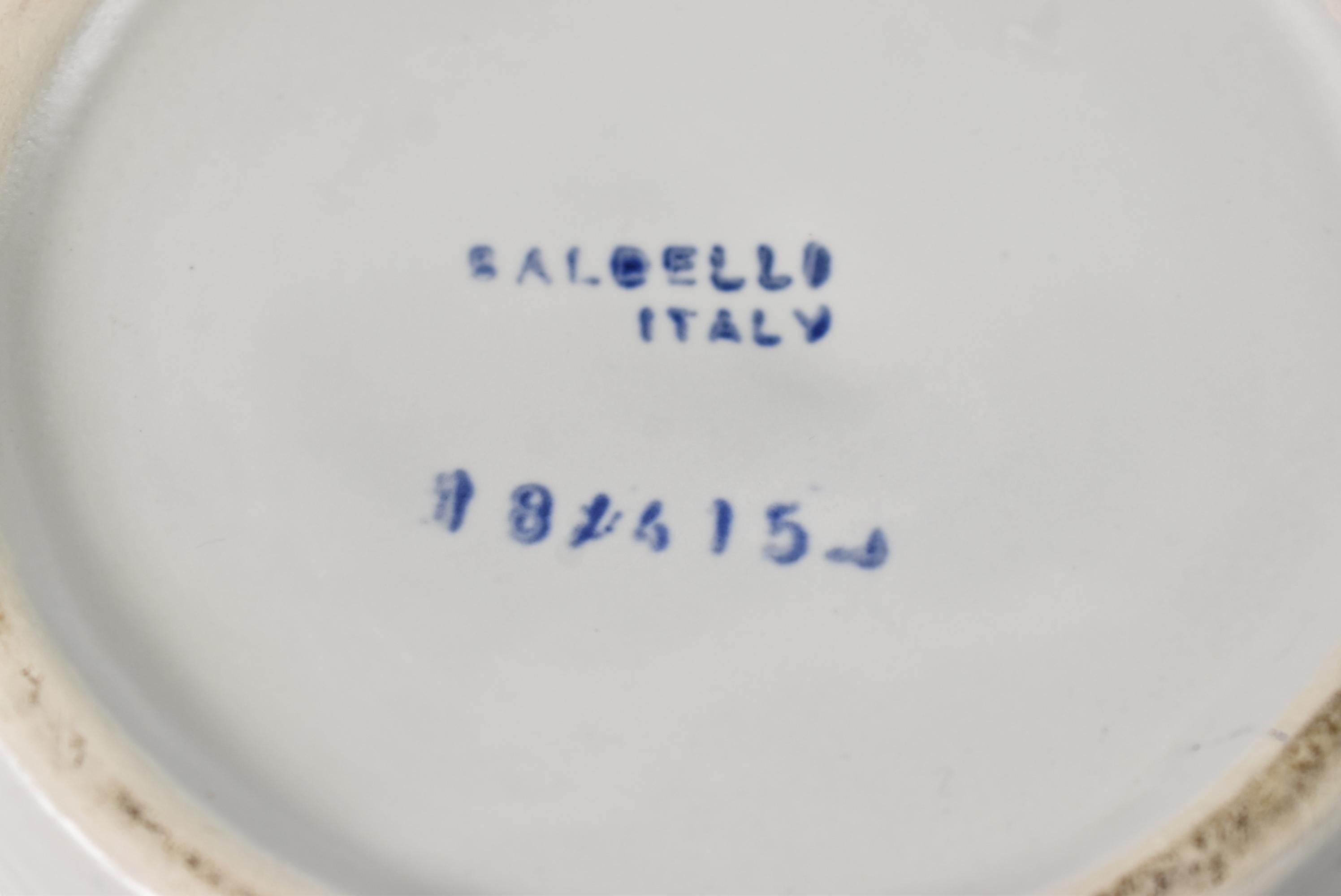 Modern Pair Italian Pottery Covered Jars By Baldelli Circa 1960