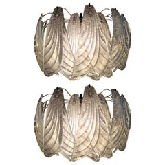 Pair of Italian Sconces Barovier 
Toso Style, Murano, 1970