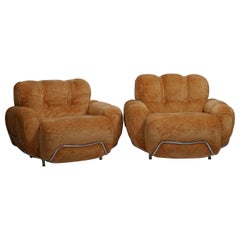 Pair Italian Space Age lounge chairs c1980s