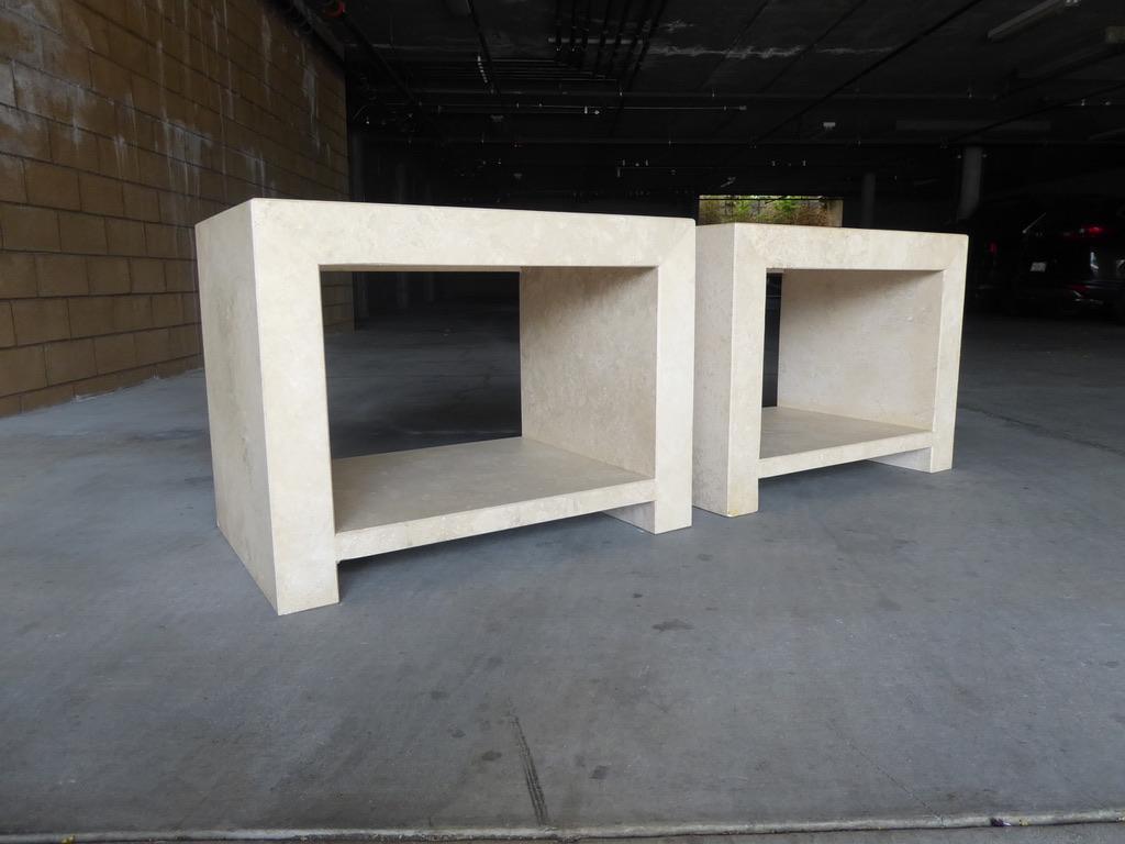 Pair of Italian Travertine 
