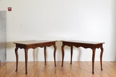 Pair Italian, Tuscany, Shaped Walnut Console Tables, LXV/LXVI Period, 18th Cen