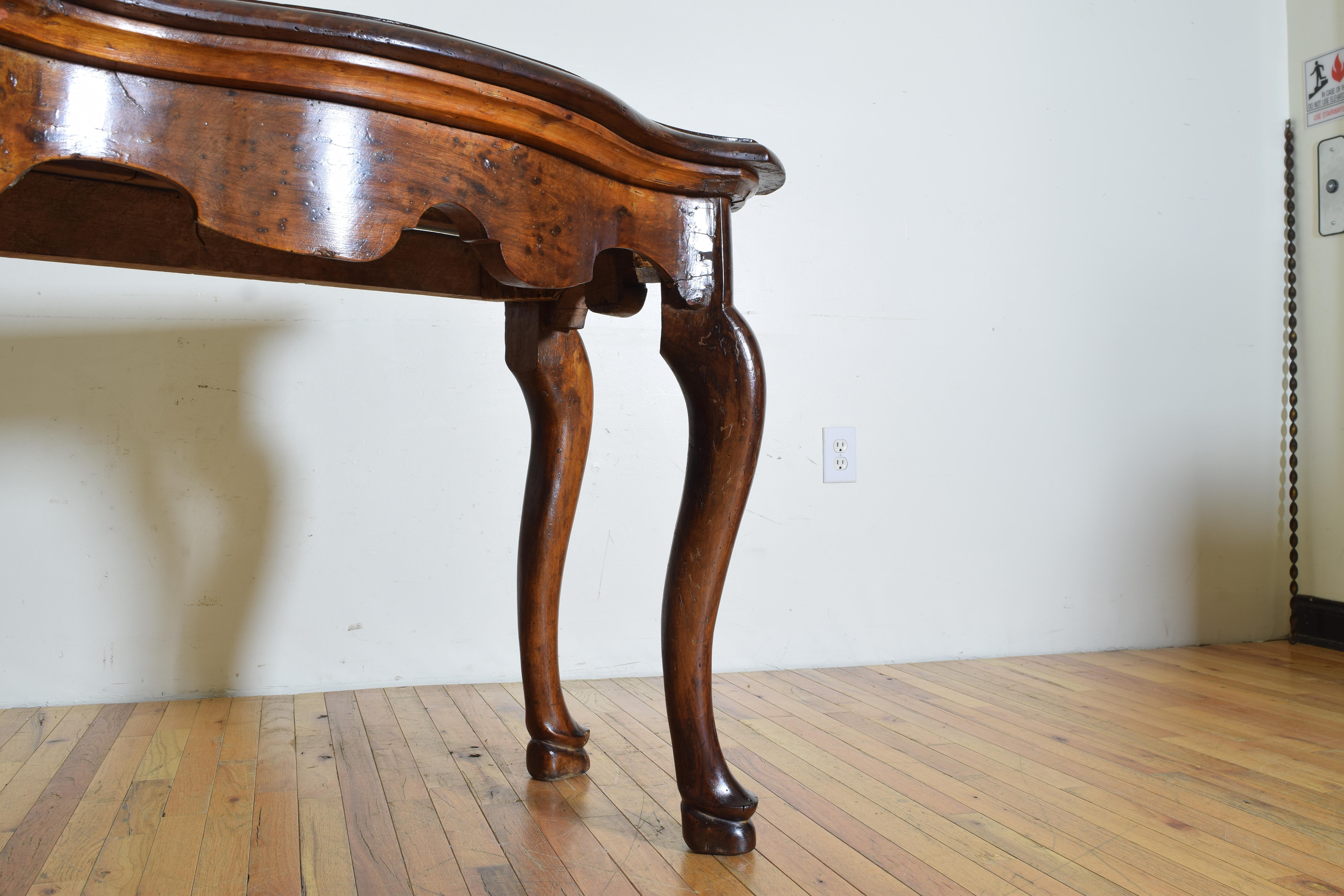 Pair of Italian, Tuscany, Walnut Console Tables from the Mid-18th Century 6
