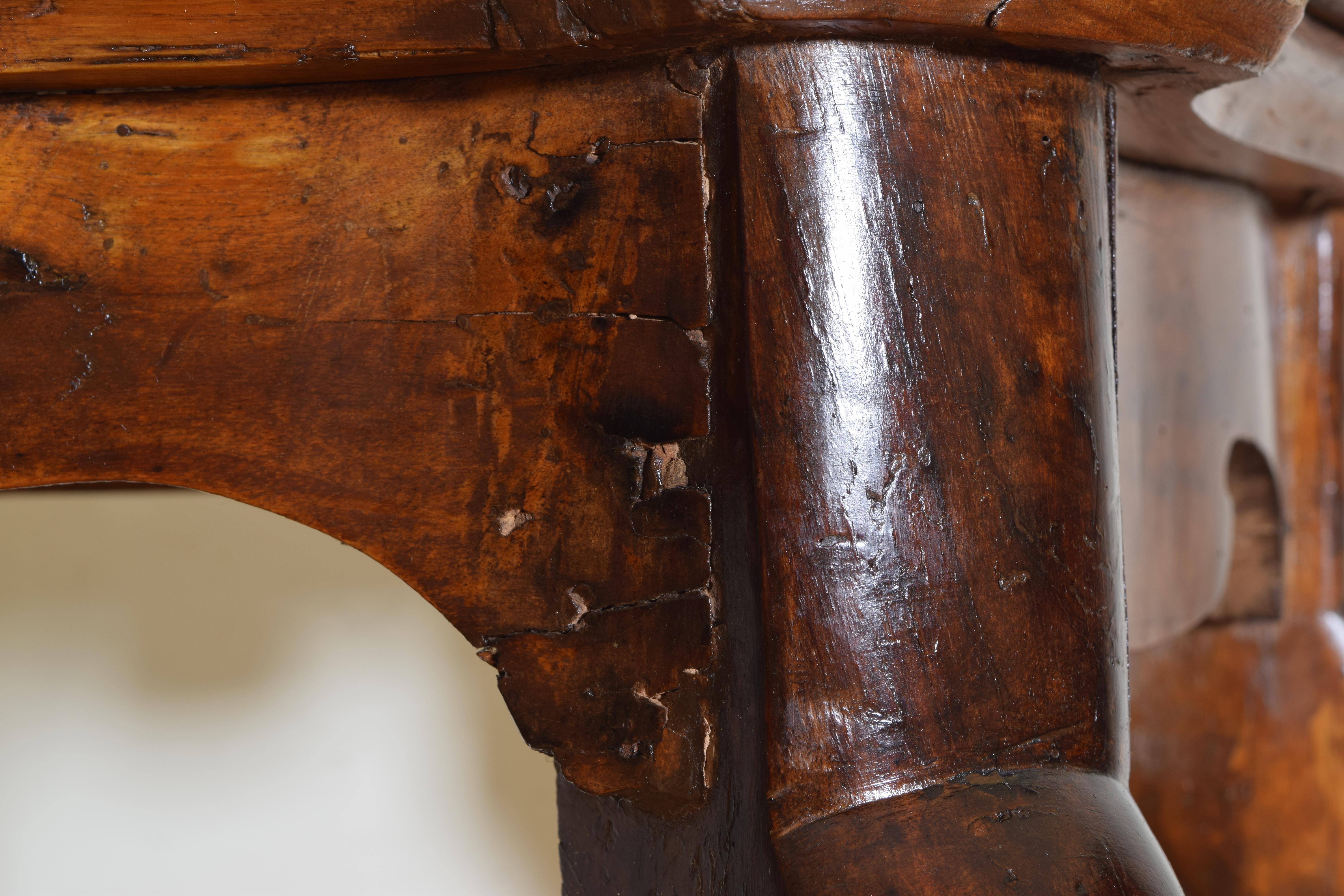 Pair of Italian, Tuscany, Walnut Console Tables from the Mid-18th Century 9