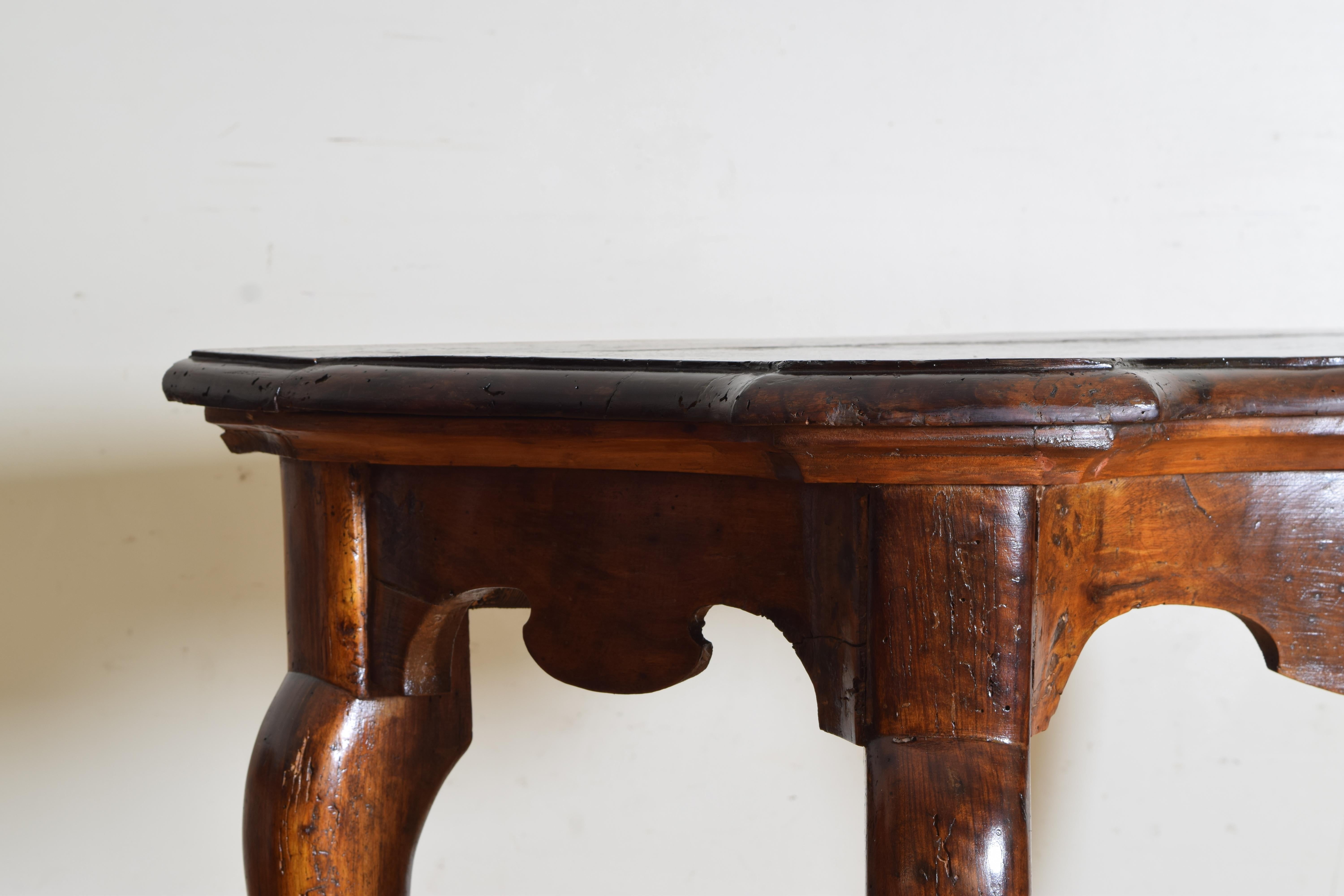 Pair of Italian, Tuscany, Walnut Console Tables from the Mid-18th Century 3