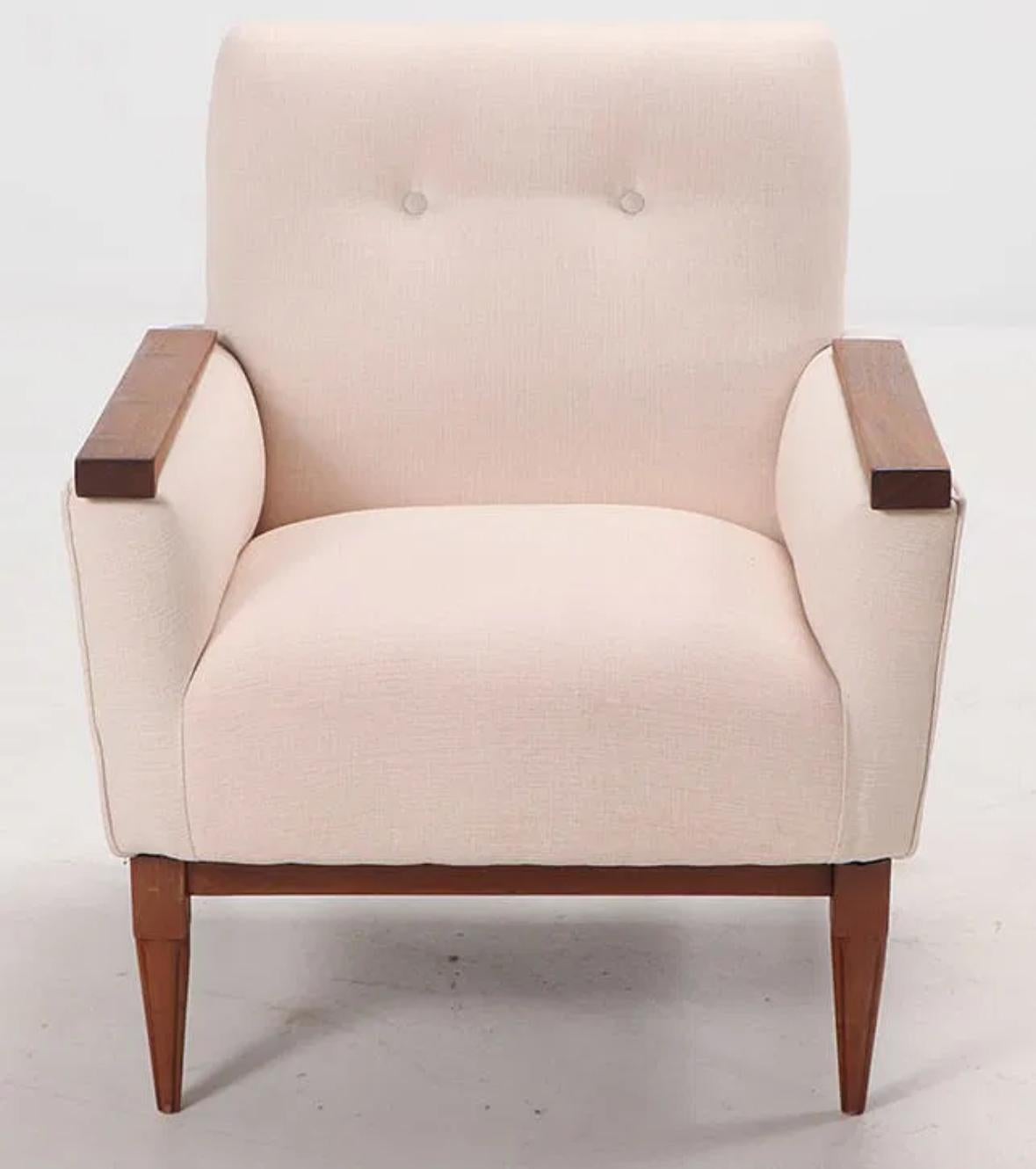 Mid-Century Modern Paire de chaises longues italiennes tapissées en vente