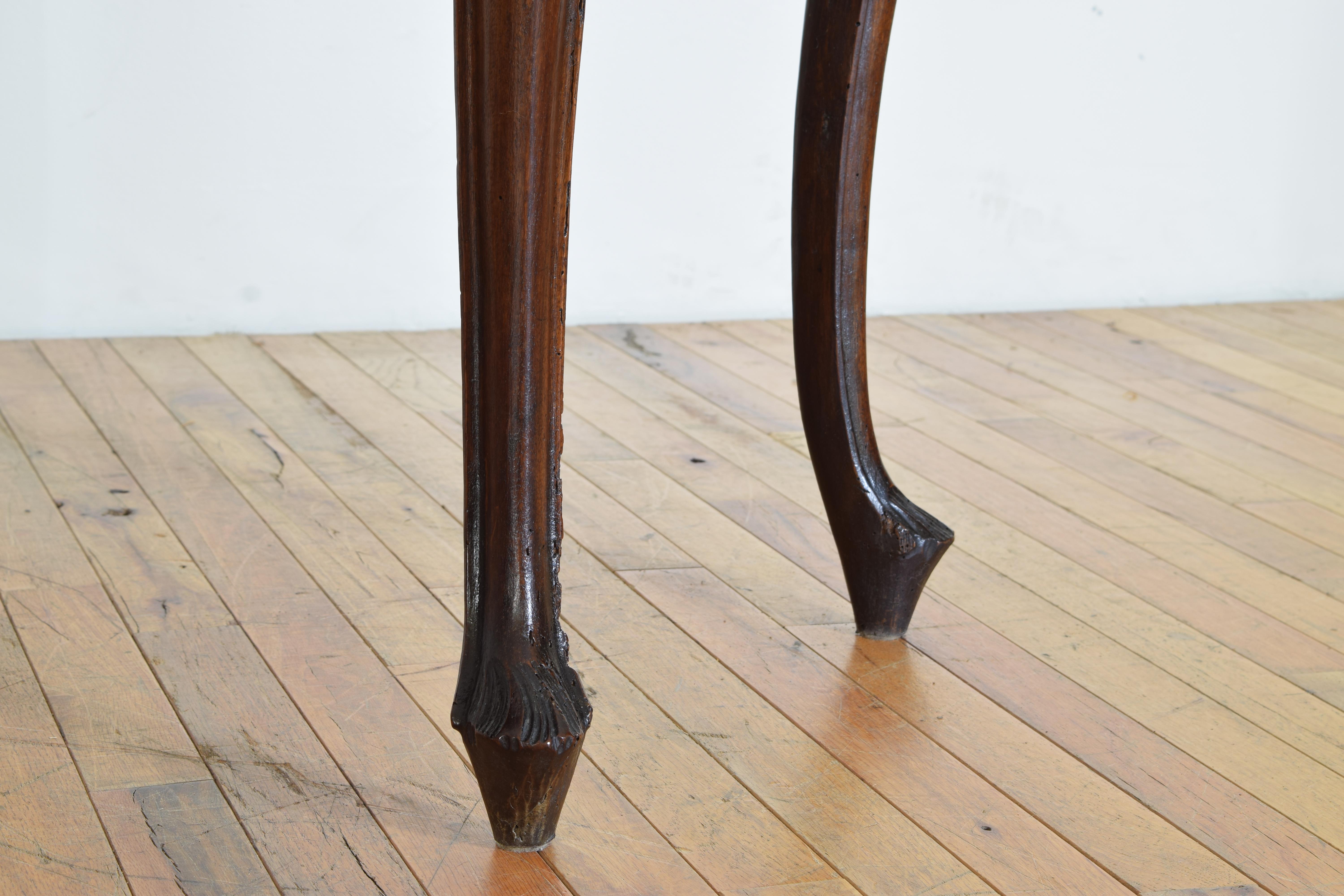 Pair Italian, Venice, Carved Walnut Rococo Period Console Tables, mid 18th cen. For Sale 4