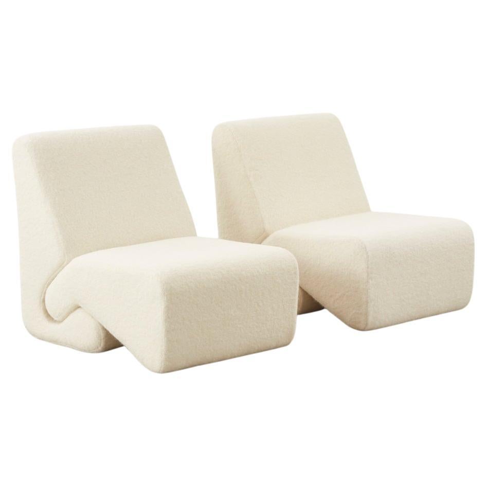 Pair Ivan Matusik lounge chairs from Hotel Kyjev, Czechoslovakia 1970s For Sale