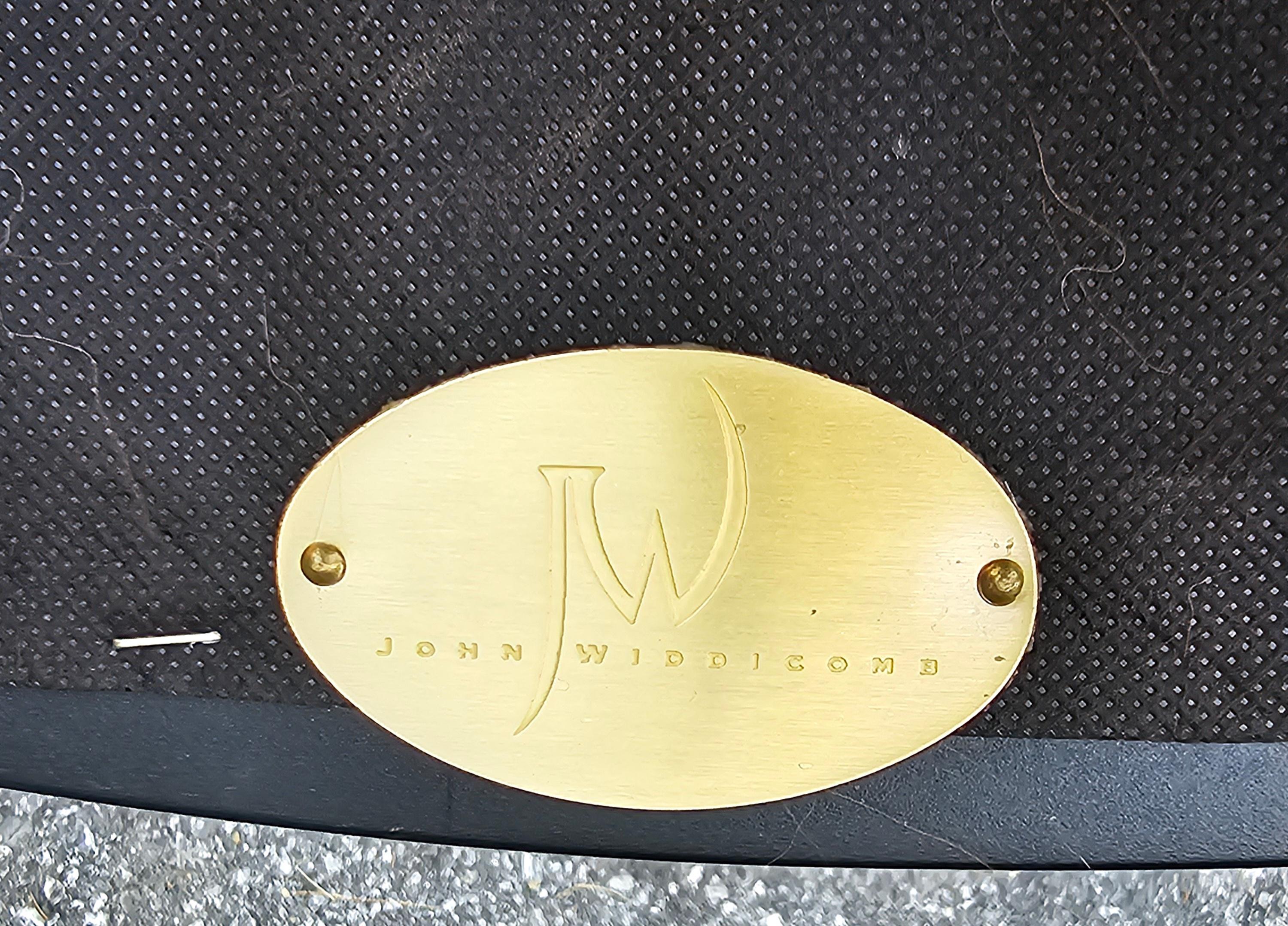 Coppia di poltrone neoclassiche J. Widdicomb in legno imbottito parzialmente dorato e ebanizzato in vendita 3
