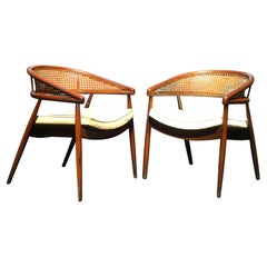 Pair James Mont King Cole Lounge Chairs, Circa 1960's