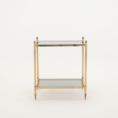 Pair Jansen Brass Side Tables