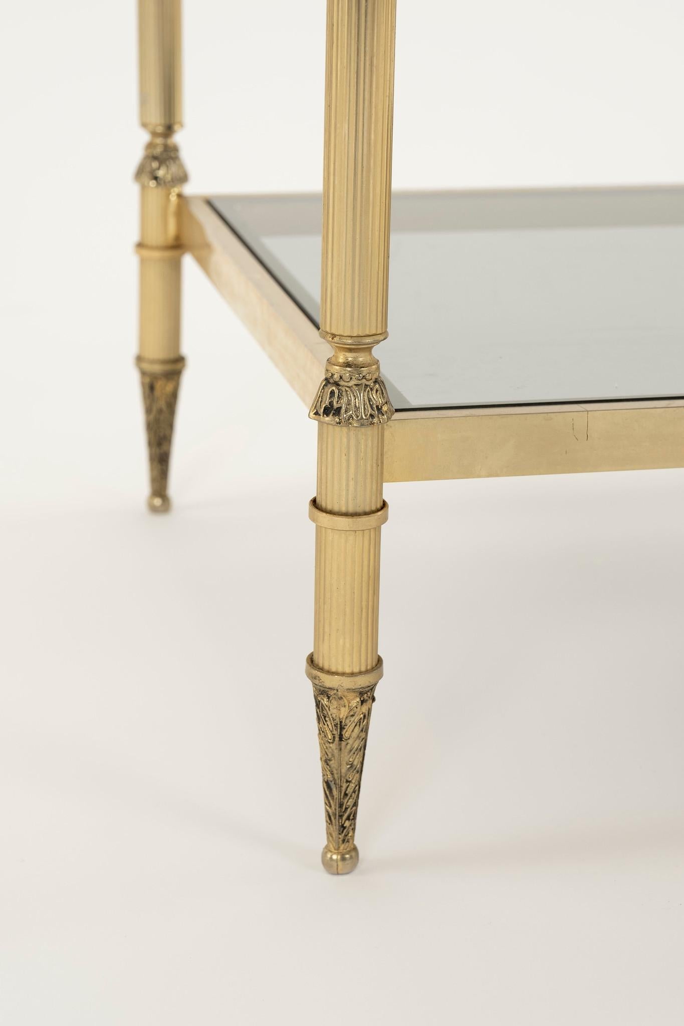 Pair Jansen Brass Side Tables 3