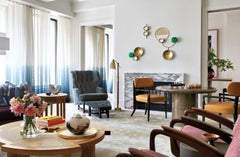 Pair Janus Wing Chairs and Ottomans by Edward Wormley for Dunbar