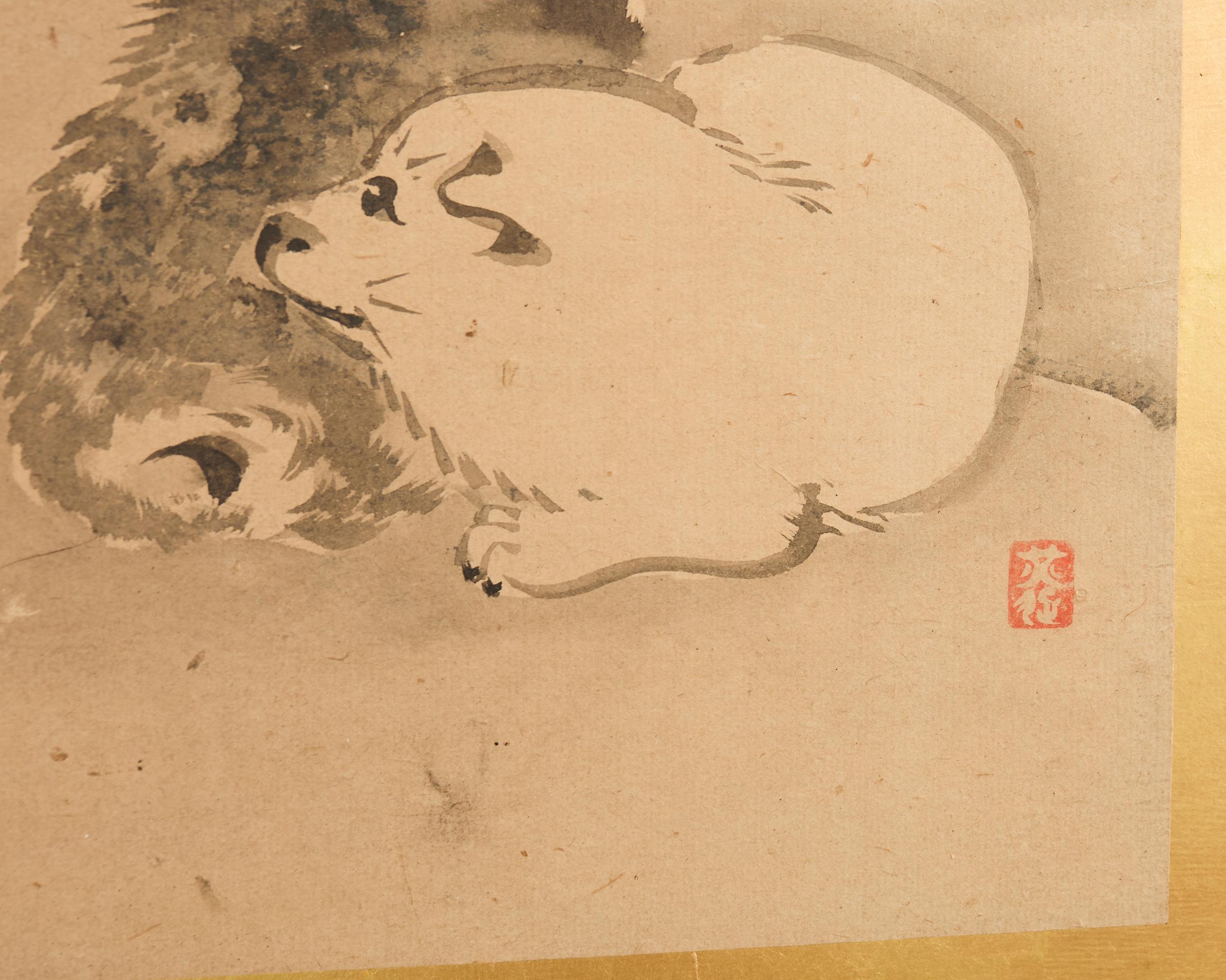 Paire de paravents japonais Edo à six panneaux Harimaze Découpage en vente 4