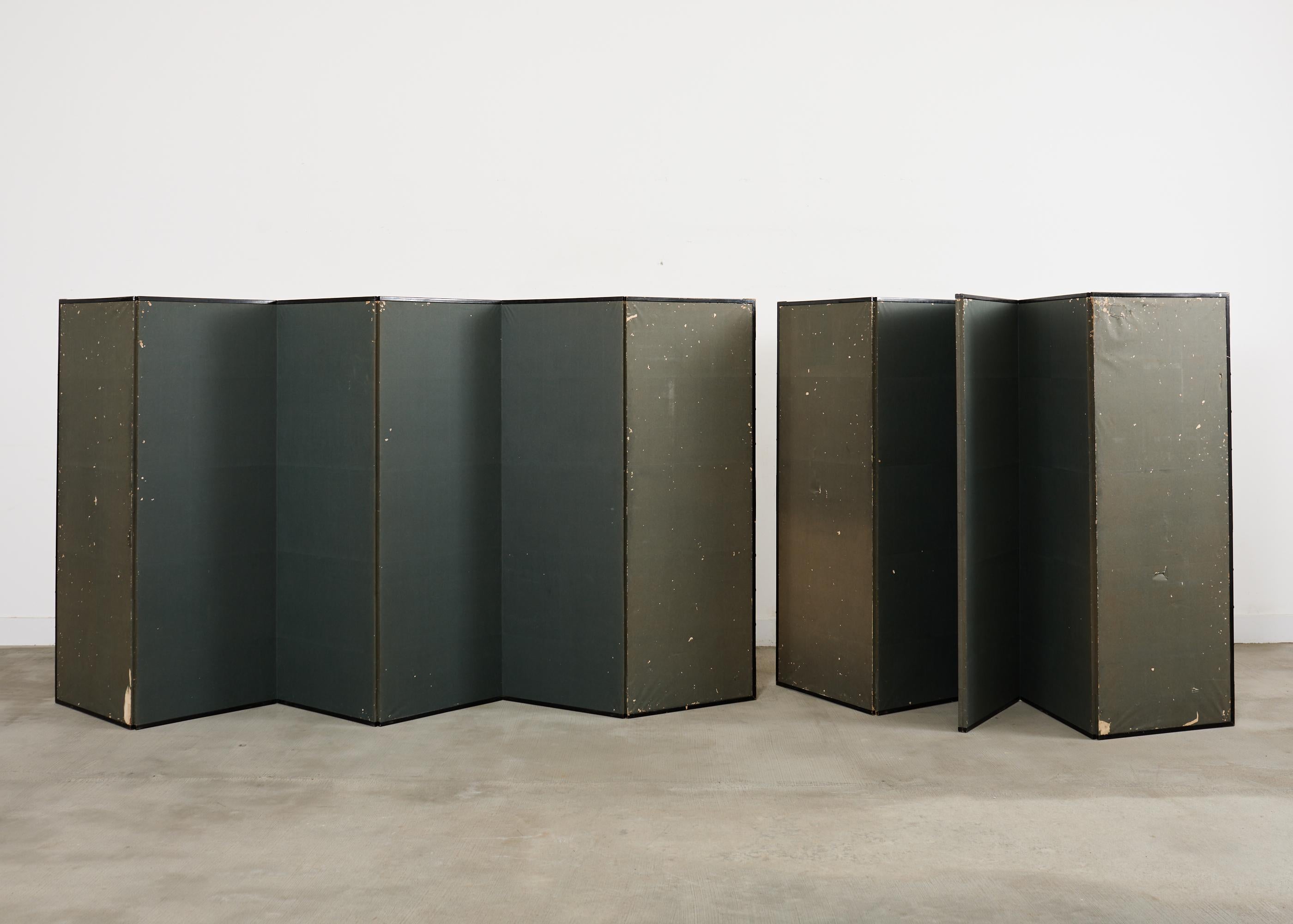 Paar japanische Edo sechs Panel Bildschirme Tale of Genji im Angebot 13