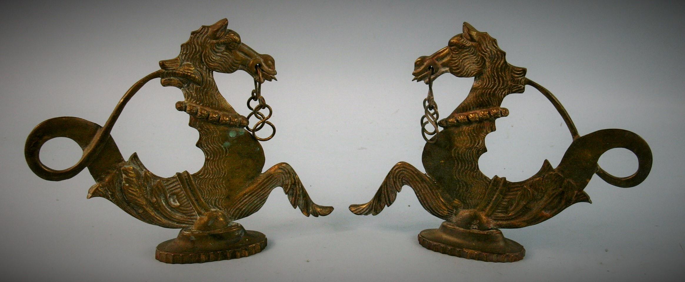 3-723 cast bronze Japanese dragons.