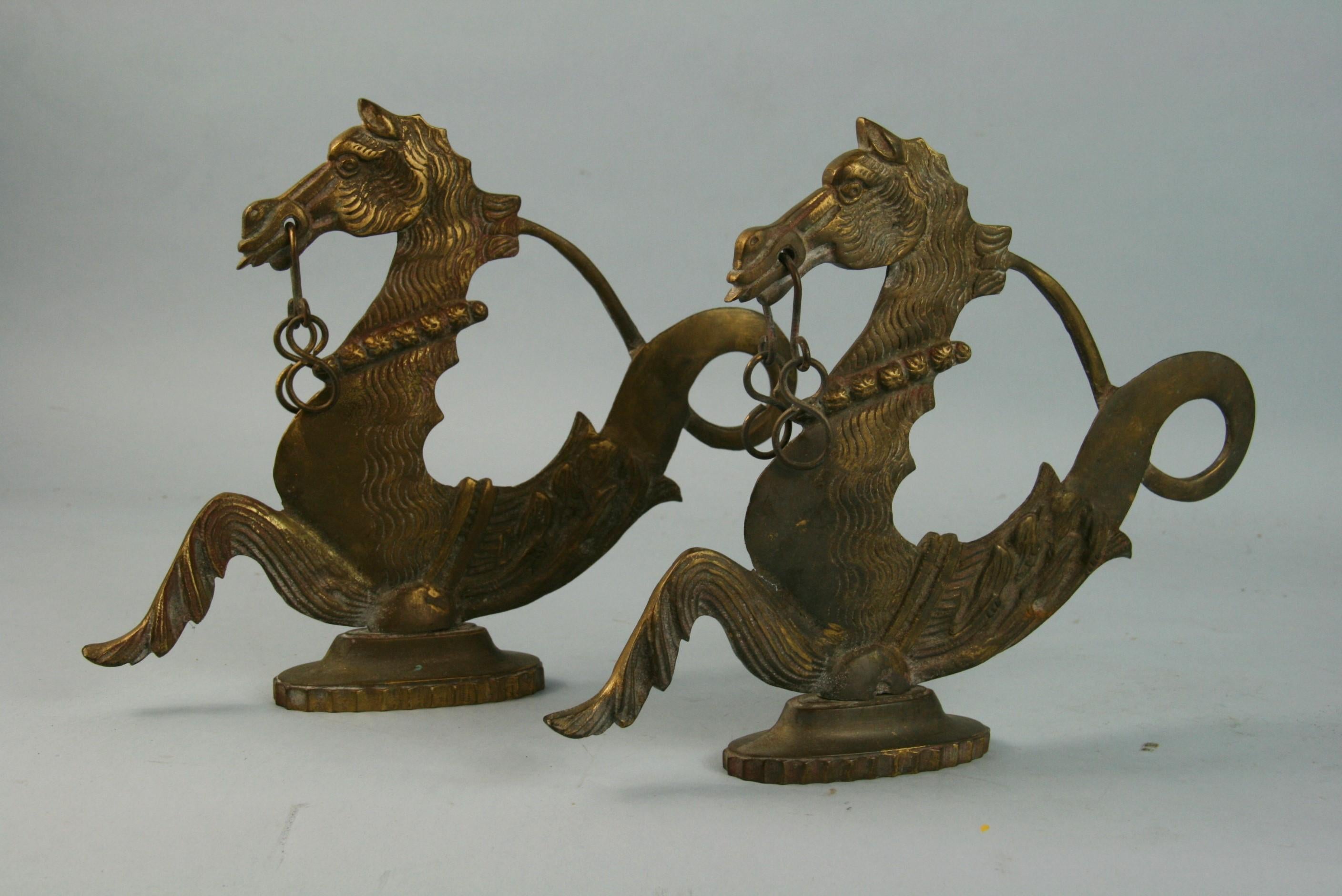  Japanese Pair Hand Cast Bronze Dragon Sculptures 3