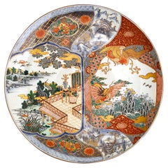 Pair Japanese Imari chargers, Meiji period, 21.5" diameter