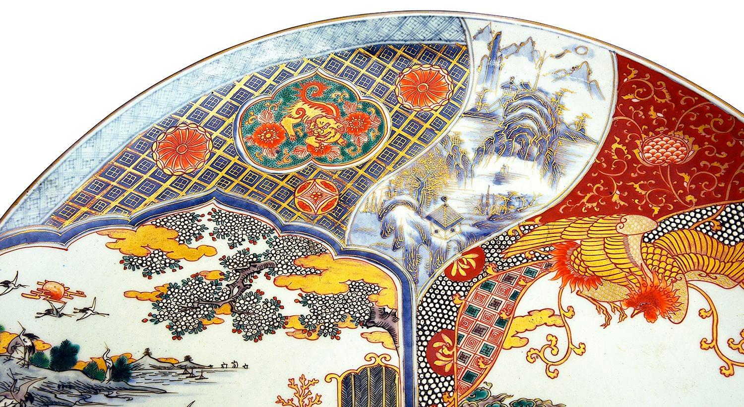 Par de cargadores Imari japoneses, periodo Meiji, 21,5