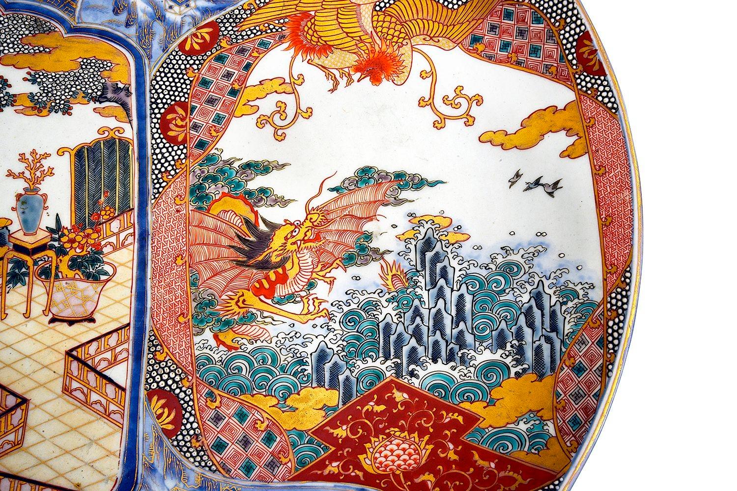 Par de cargadores Imari japoneses, periodo Meiji, 21,5