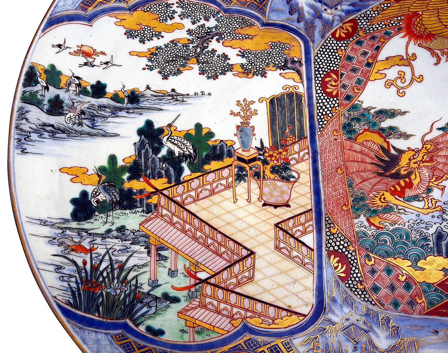 Par de cargadores Imari japoneses, periodo Meiji, 21,5