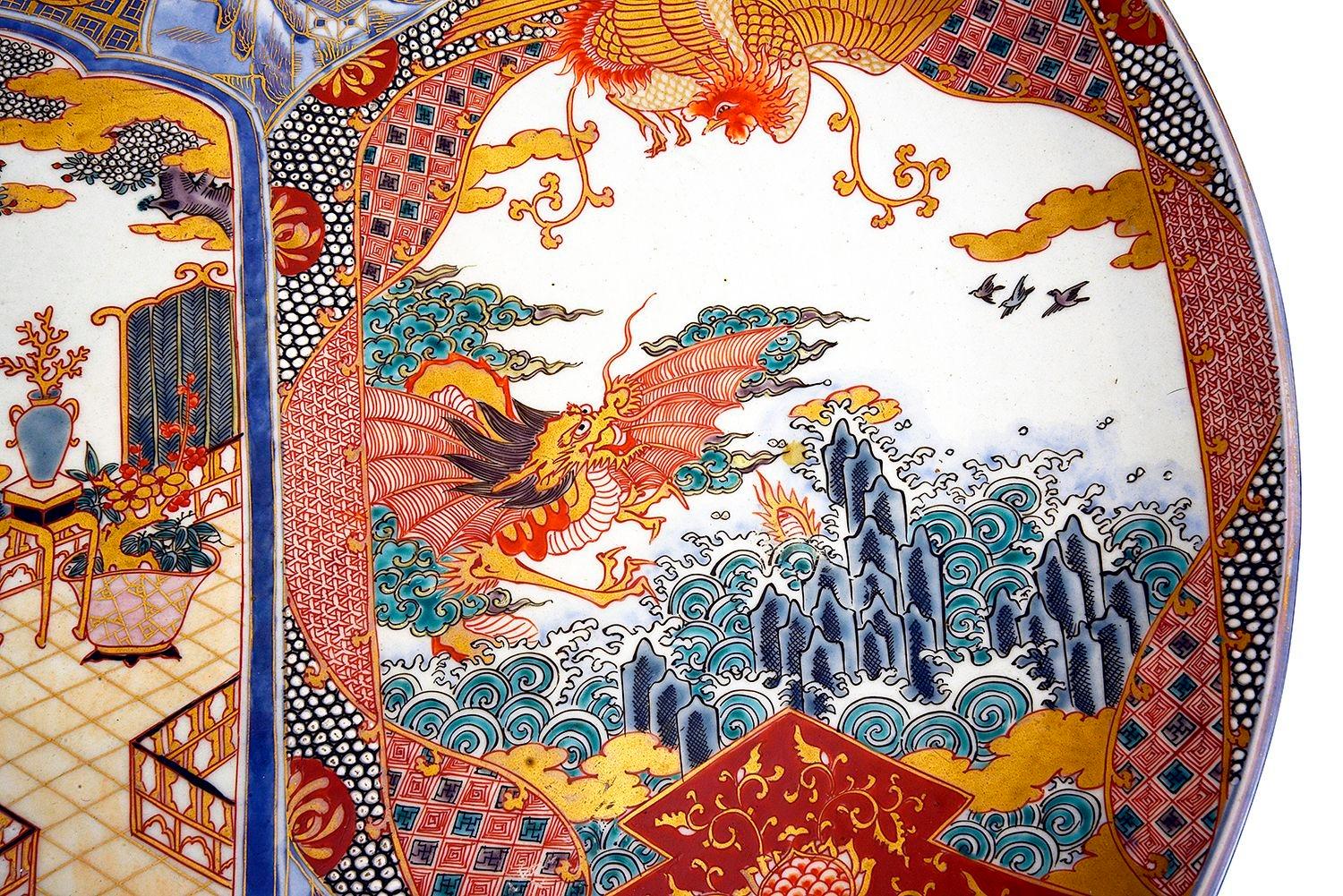 Par de cargadores Imari japoneses, periodo Meiji, 21,5