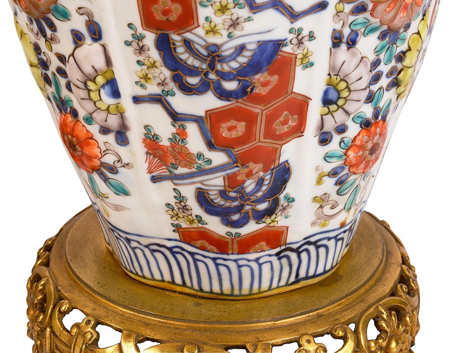 Pair Japanese Imari Vases / Lamps, 19th Century For Sale 1