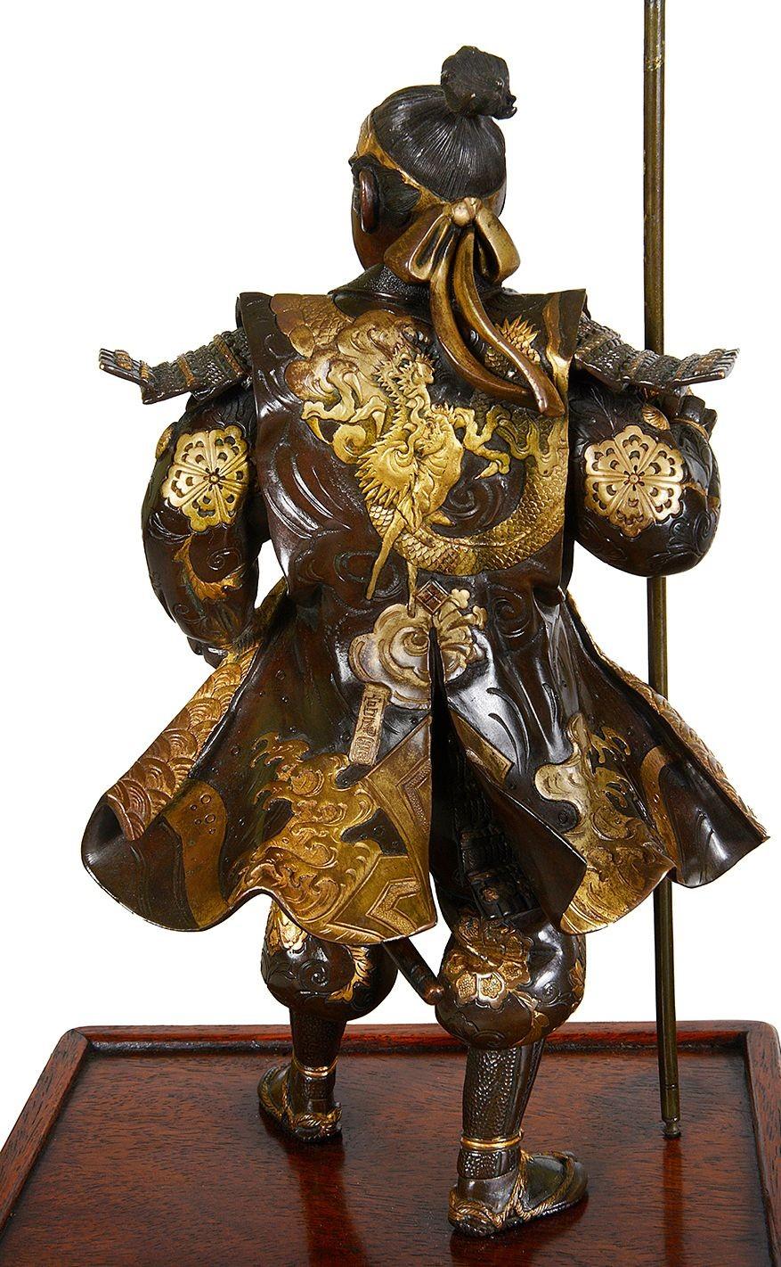 Pair Japanese Miyao bronze figures, 36cm high. en vente 3