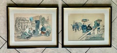 Pair Japanese Woodblock Prints by Sanzo Wada (1883–1967)