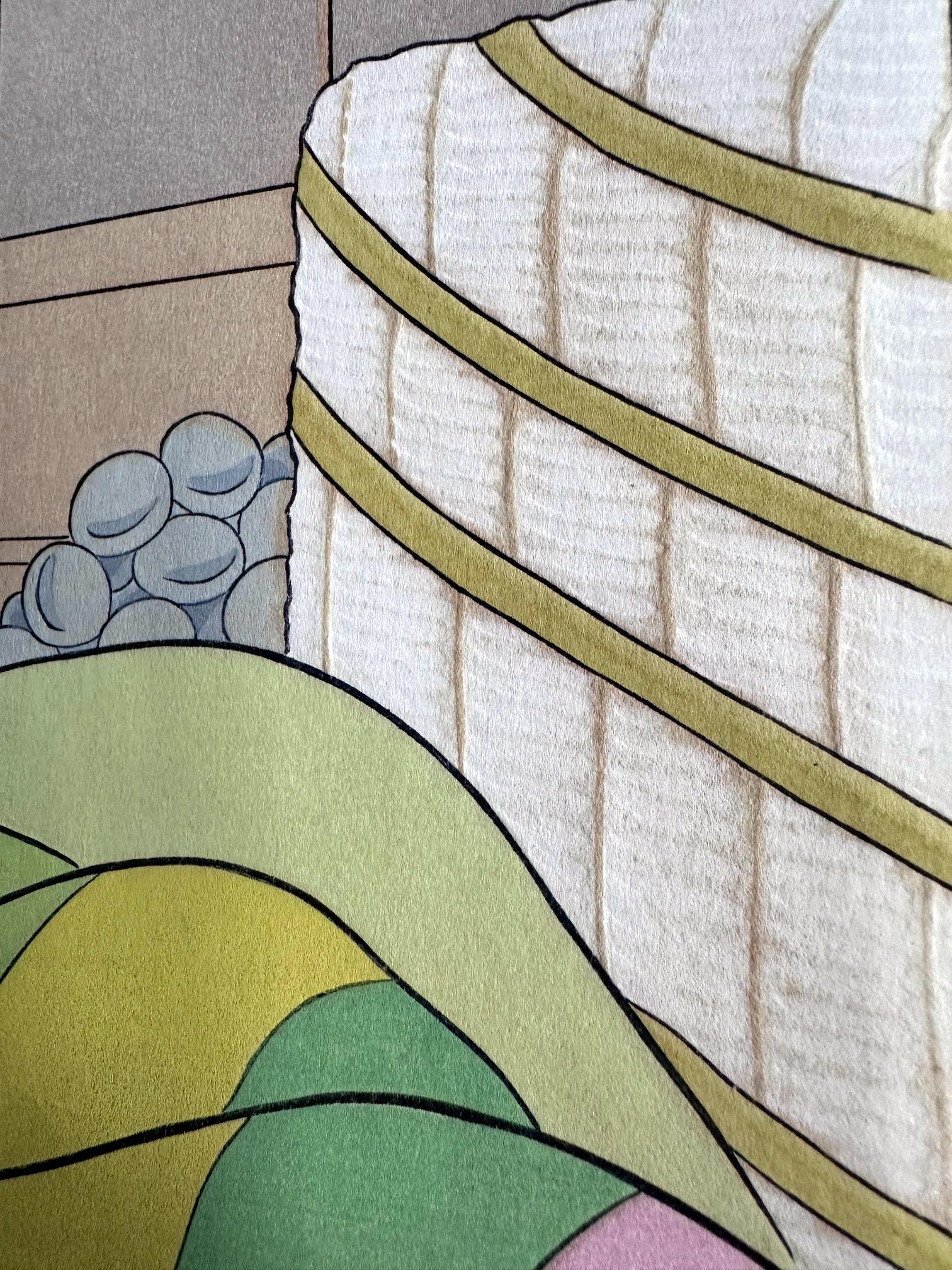 Papier Pair Japanese Woodblock Prints La Mariee and Le Marie by Paul Jacoulet en vente