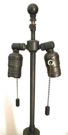 Pair Jaques Grange Sculptural Plaster Lamps After Giacometti