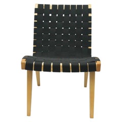 Pair of Jens Risom Lounge Chairs for Knoll with Black Webbing