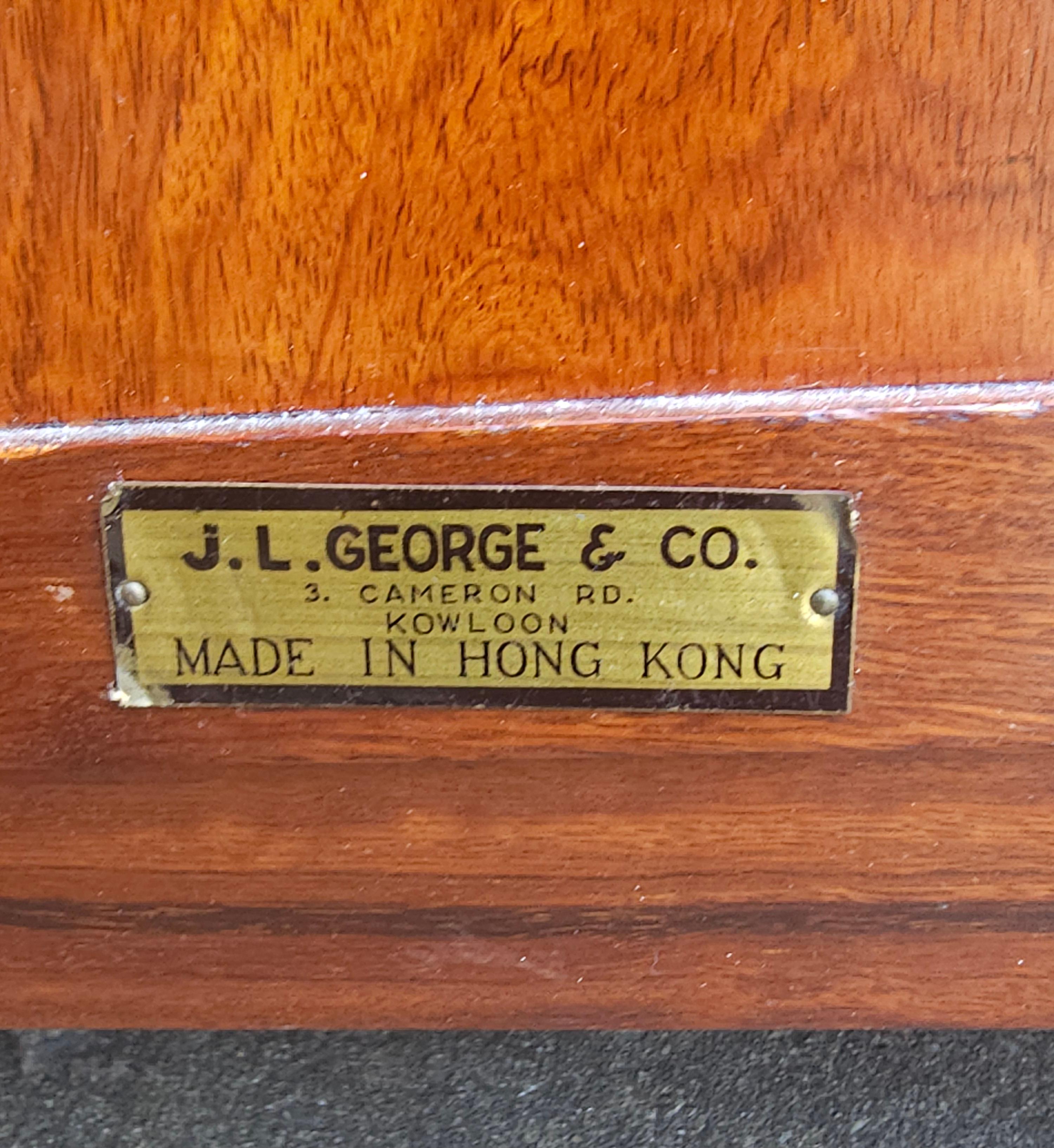 Pair J.L. George Ming Style Rosewood Bedside Tables For Sale 9
