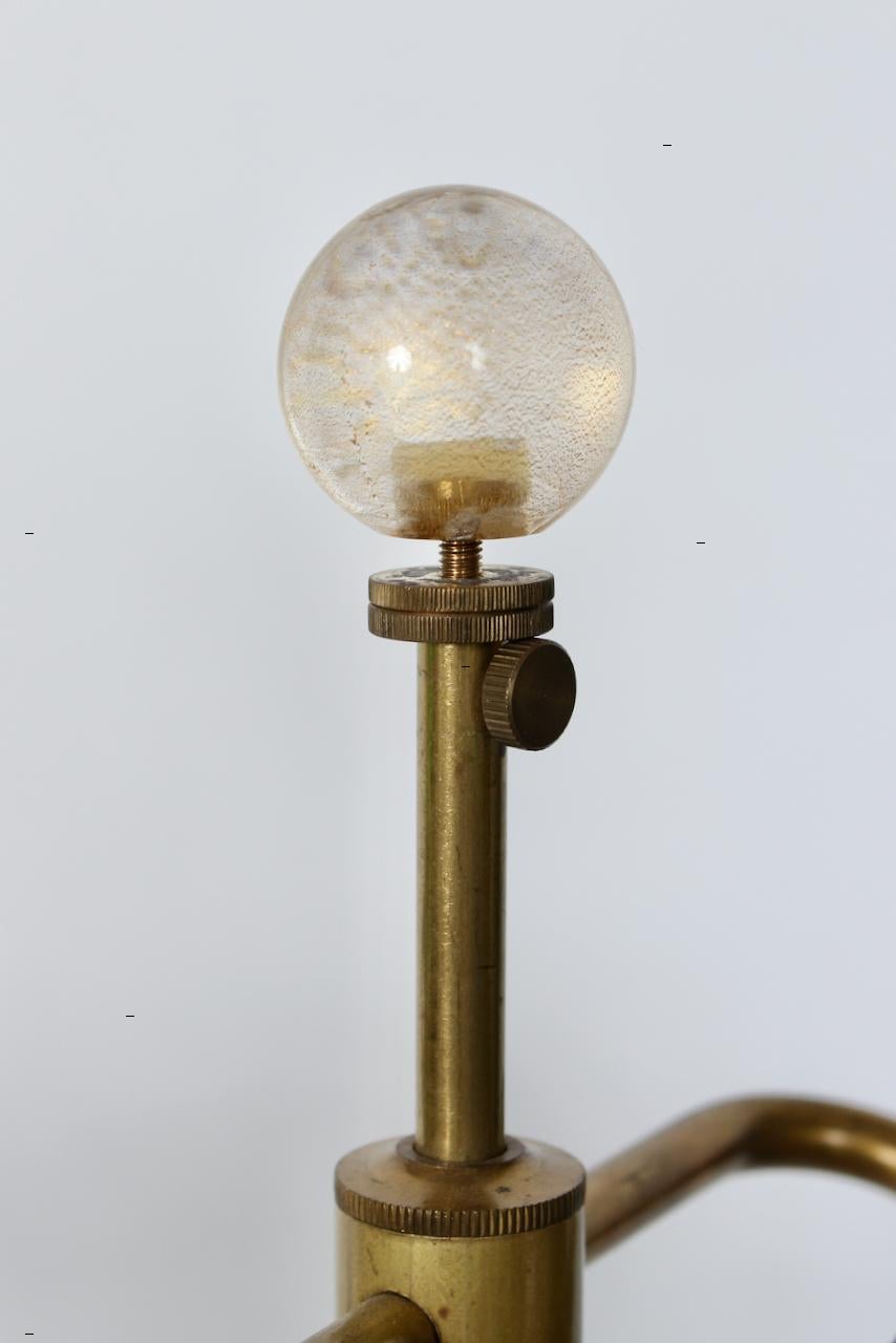 Paire de lampes de bureau John Hutton pour Donghia Ondoso Clear avec verre Venini doré  en vente 6