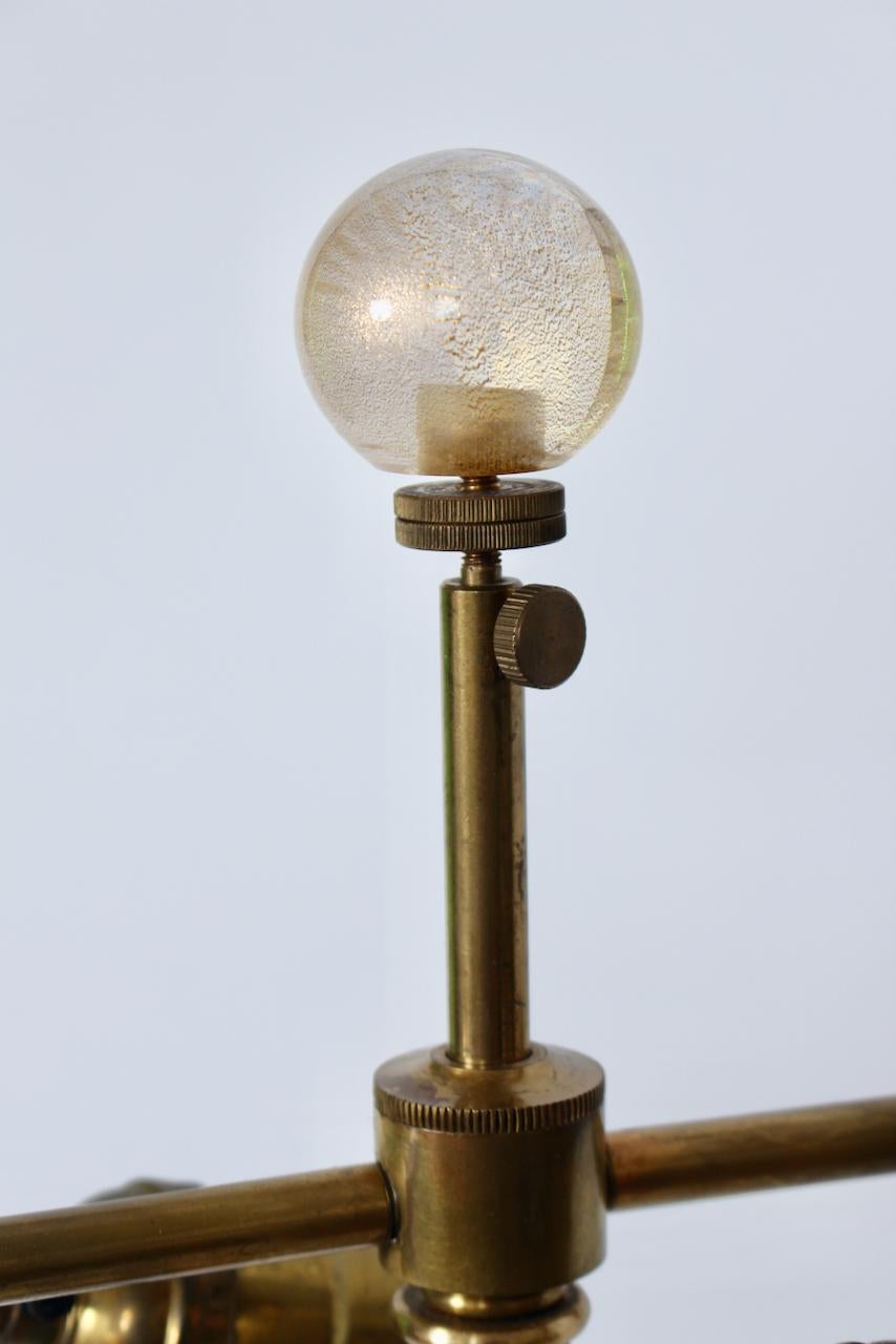 Paire de lampes de bureau John Hutton pour Donghia Ondoso Clear avec verre Venini doré  en vente 7