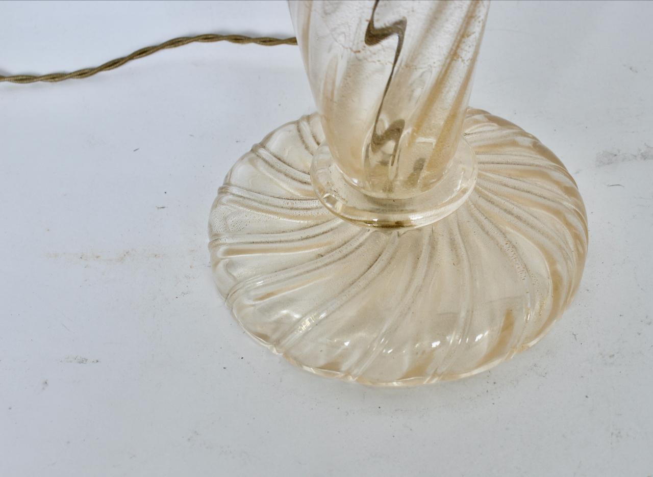 Paire de lampes de bureau John Hutton pour Donghia Ondoso Clear avec verre Venini doré  en vente 9