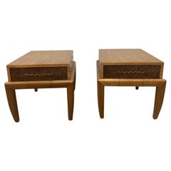 Pair John Keal for Brown Saltman Nightstands Lamp Tables