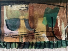 Paire de coussins Stones of Bath imprimés du milieu du siècle dernier de John Piper, 1962