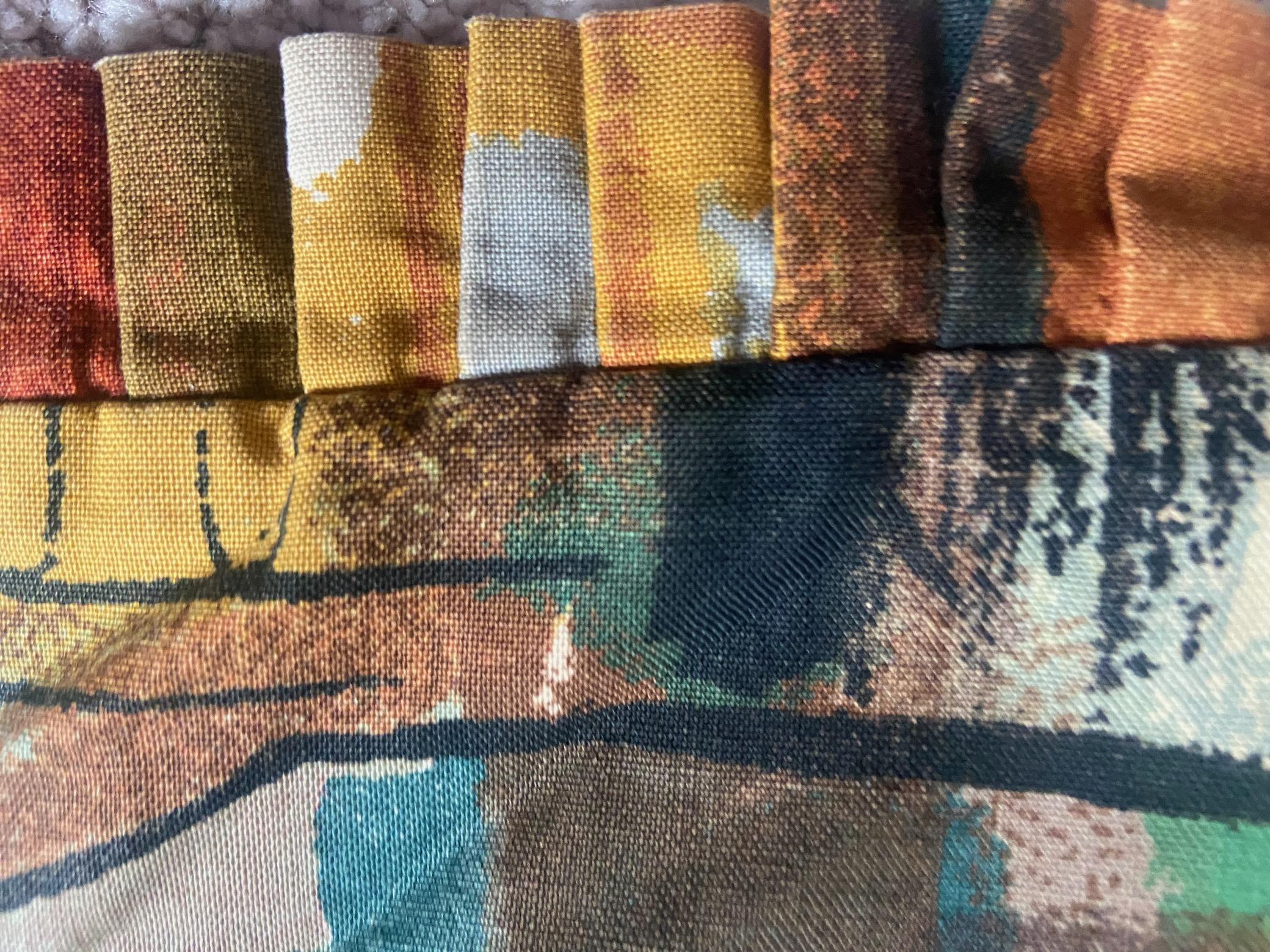 Pair, John Piper Mid-Century Stones of Bath Screen Printed Cushions covers 1962 For Sale 2