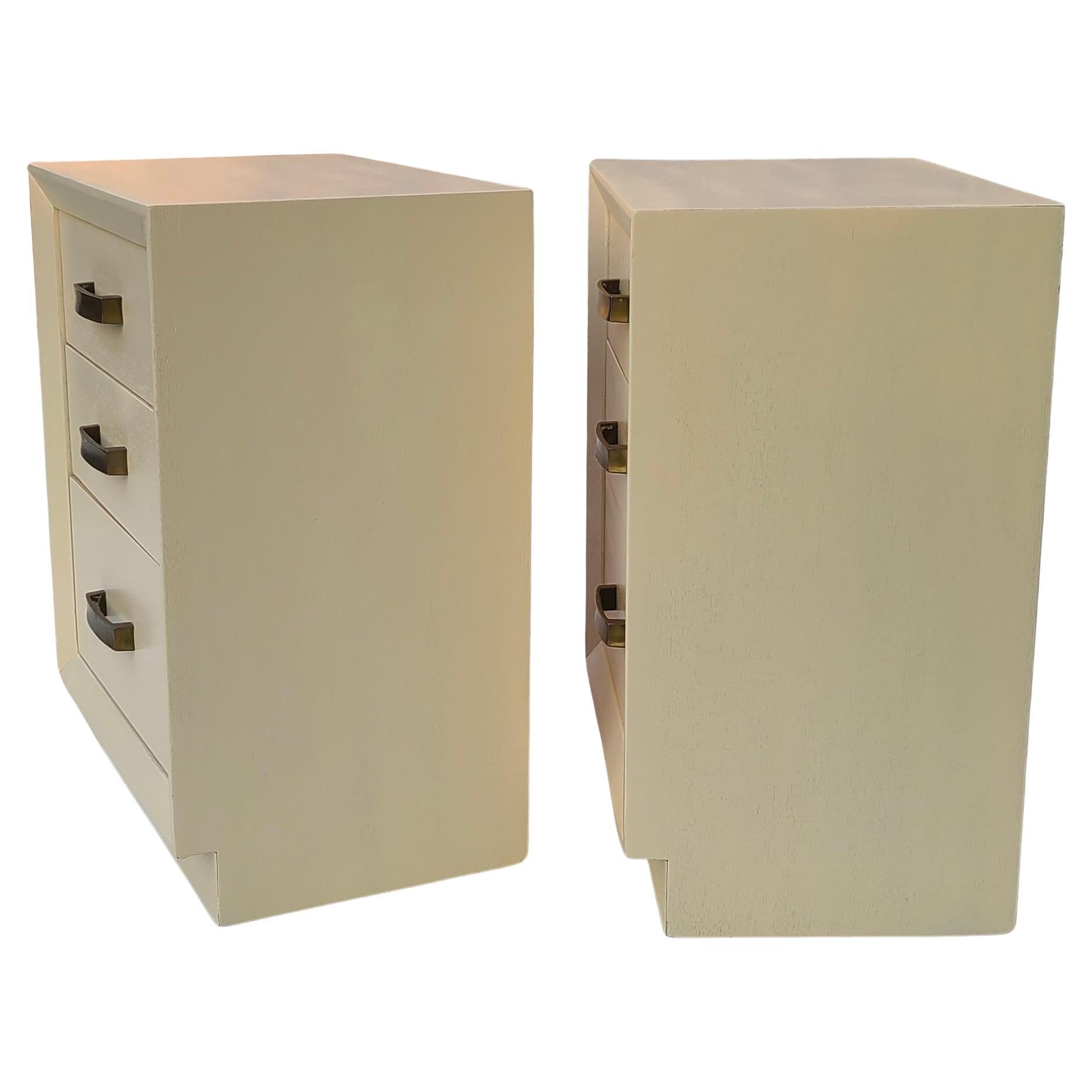 Coppia di comodini a 3 cassetti John Stuart, stile Mid Century Modern di Paul Frankl in vendita 5