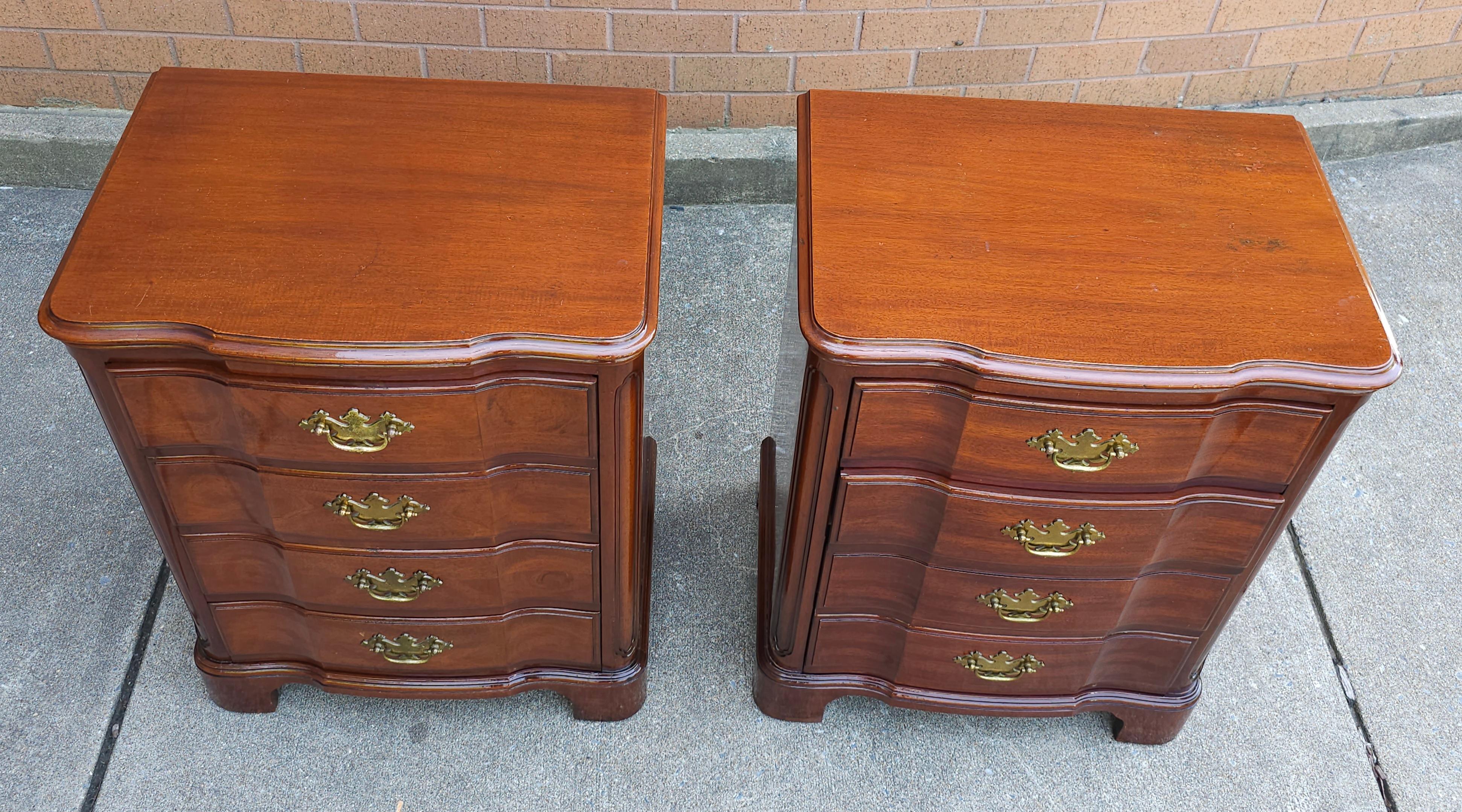 Other Pair John Widdicomb Co. George III Style Block Front Mahogany Chests  For Sale