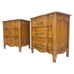 Coppia di Comodini a 3 cassetti John Widdicomb Country French Tavolini MINT!
