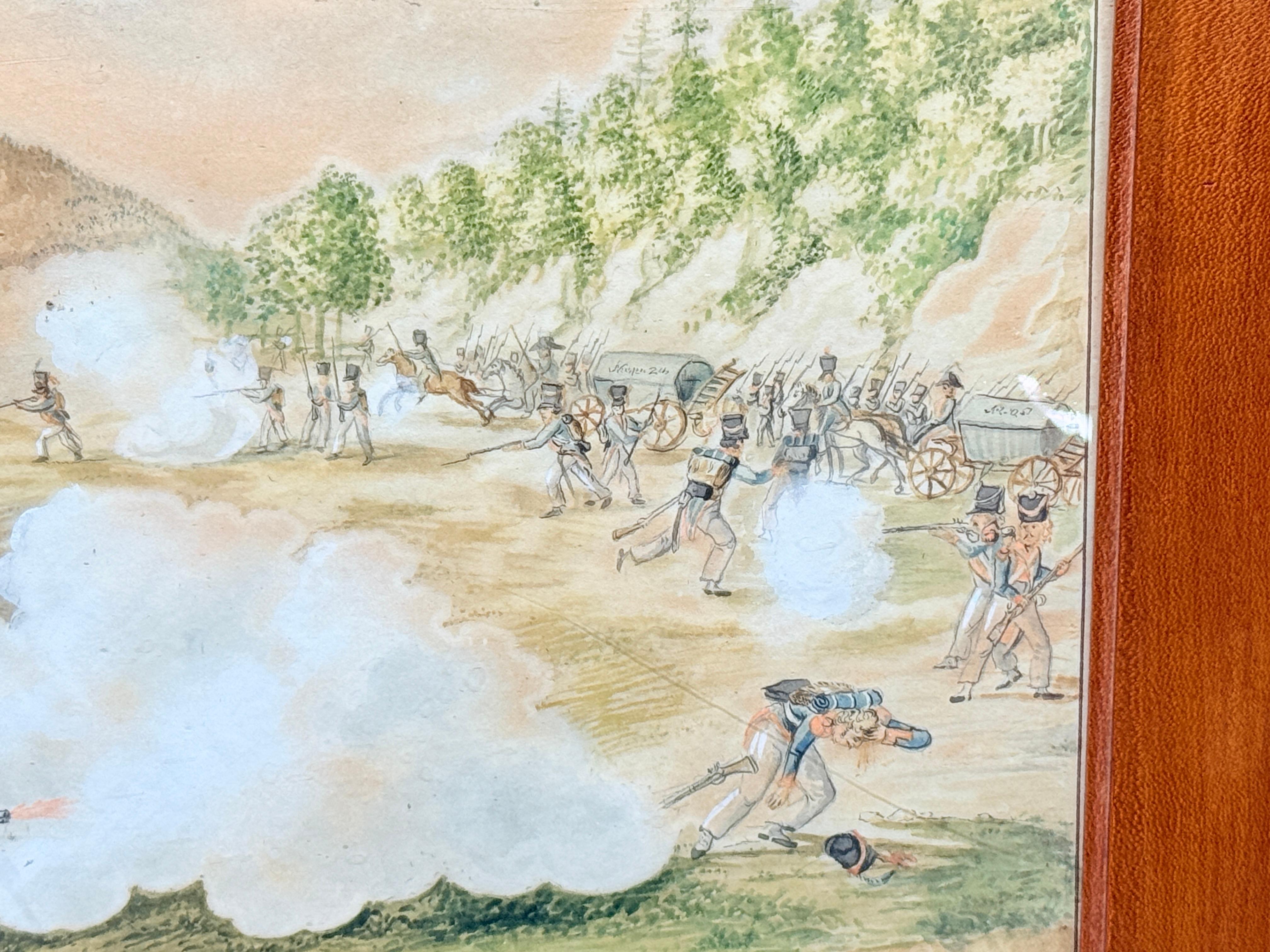 Paire, Josef Gabriel Frey (1791-1884) Gouache sur papier Révolution française en vente 3