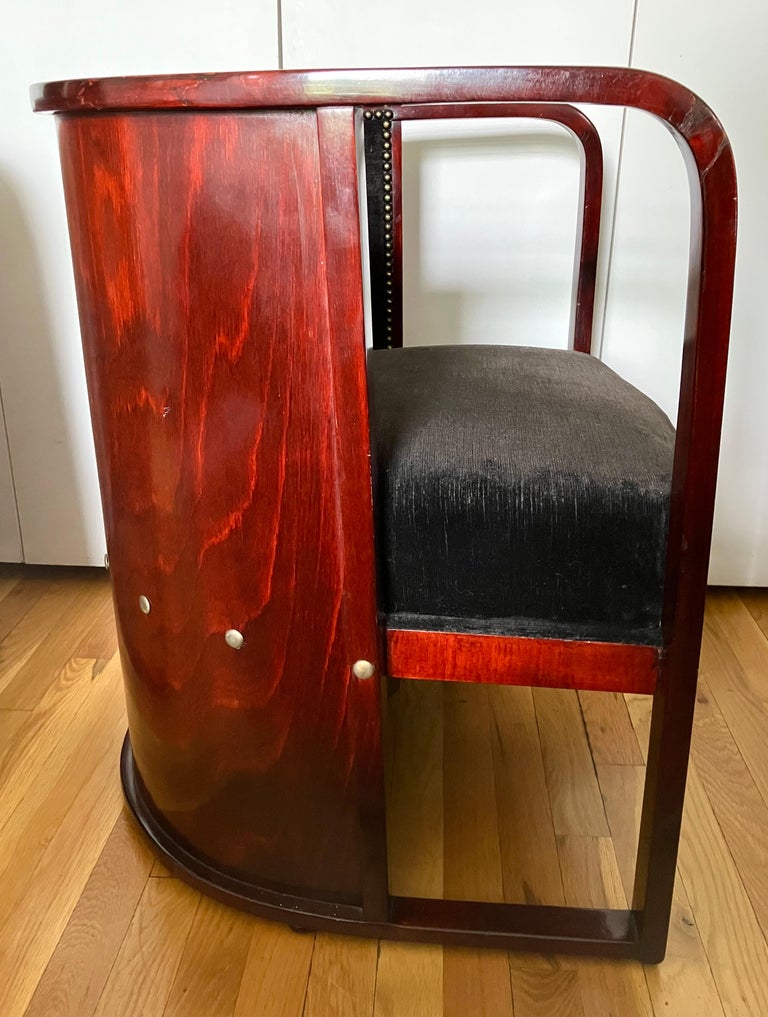 Art Nouveau Pair Josef Hoffmann 421 Chairs for J&J Kohn For Sale