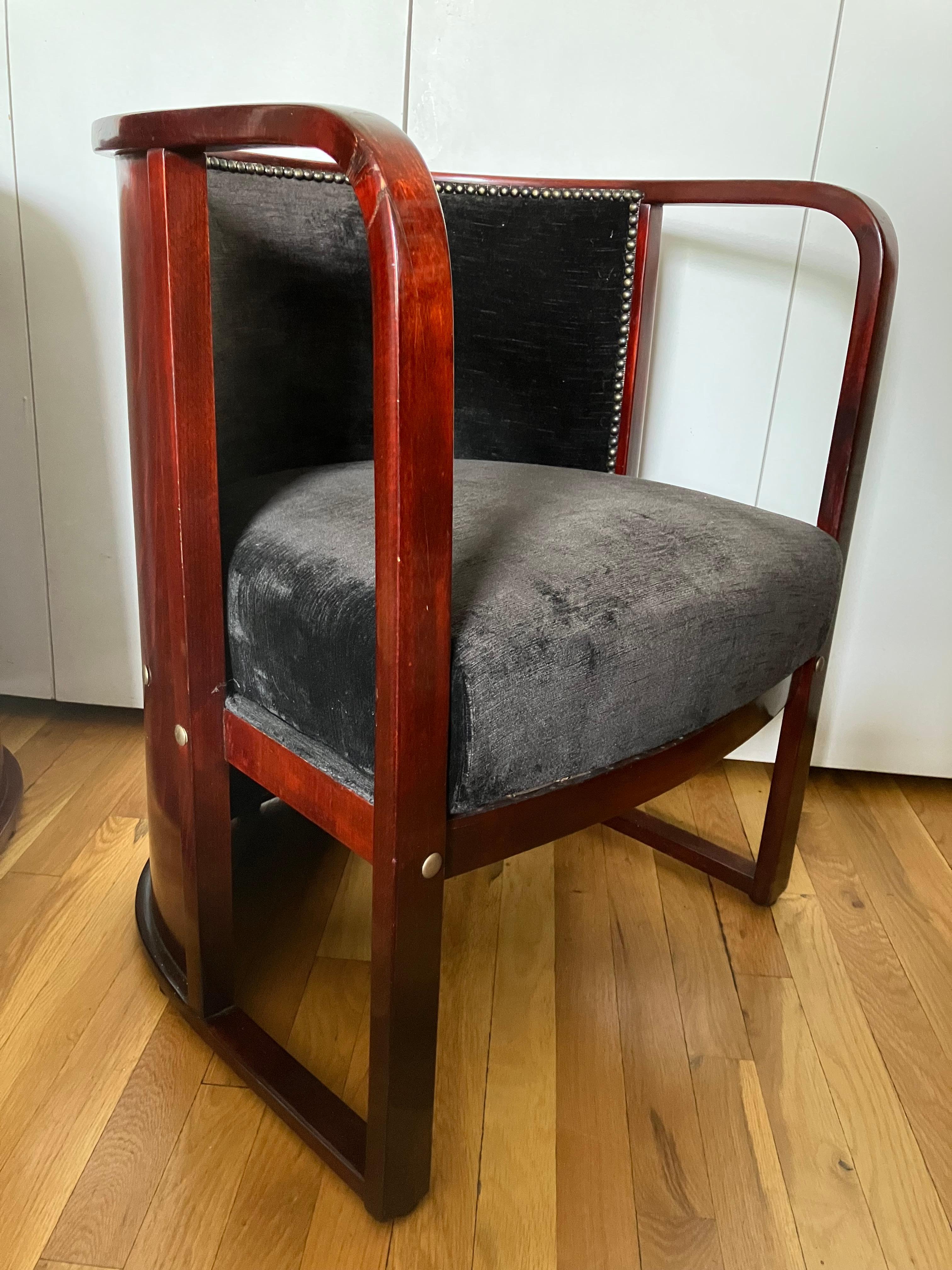 Austrian Pair Josef Hoffmann 421 Chairs for J&J Kohn