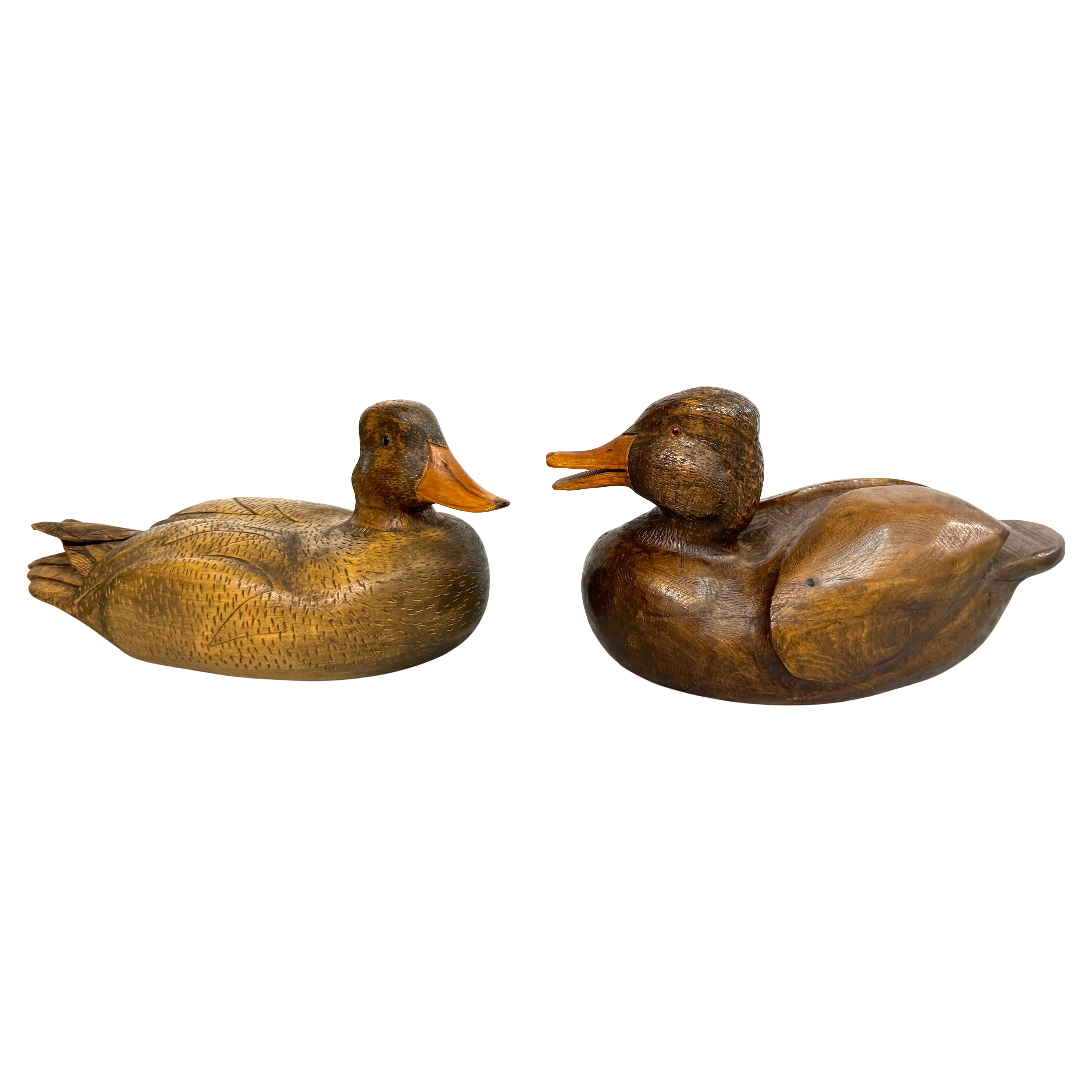 Pareja J.W. Señuelos de pato Reynolds, Chicago, Siglo XX en venta