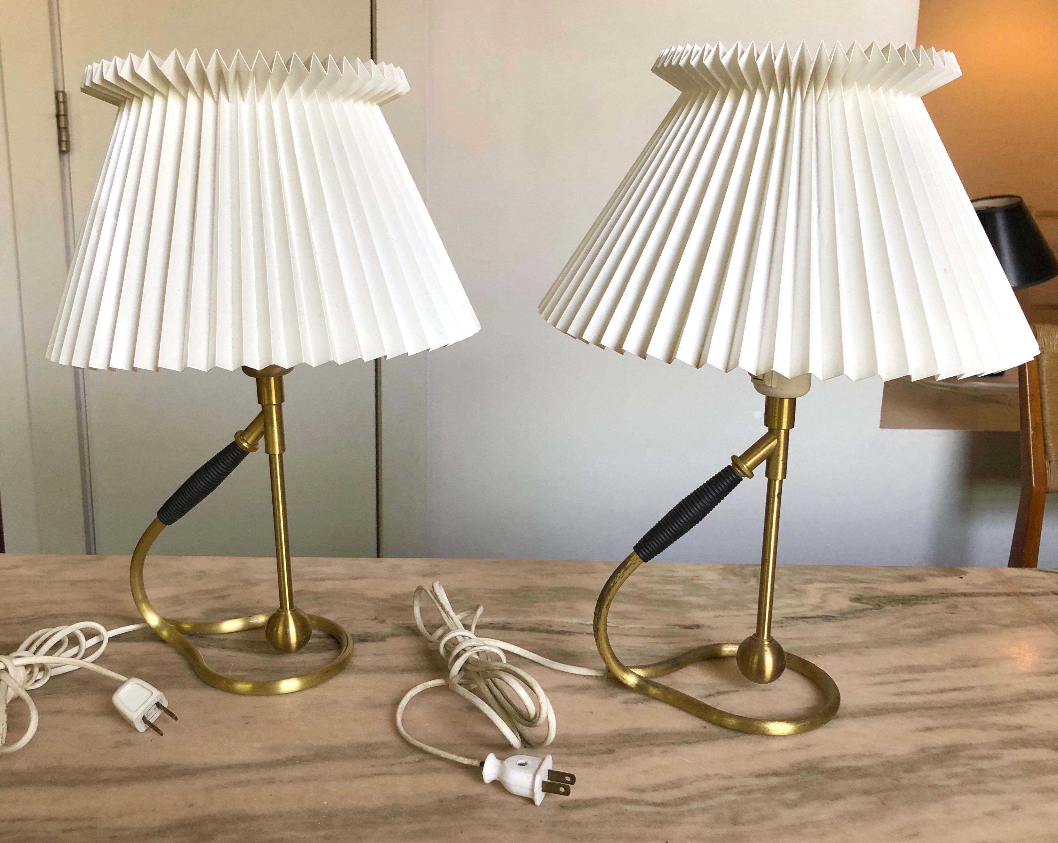 Pair Kaare Klint 306 Lamps for Le Klint 1