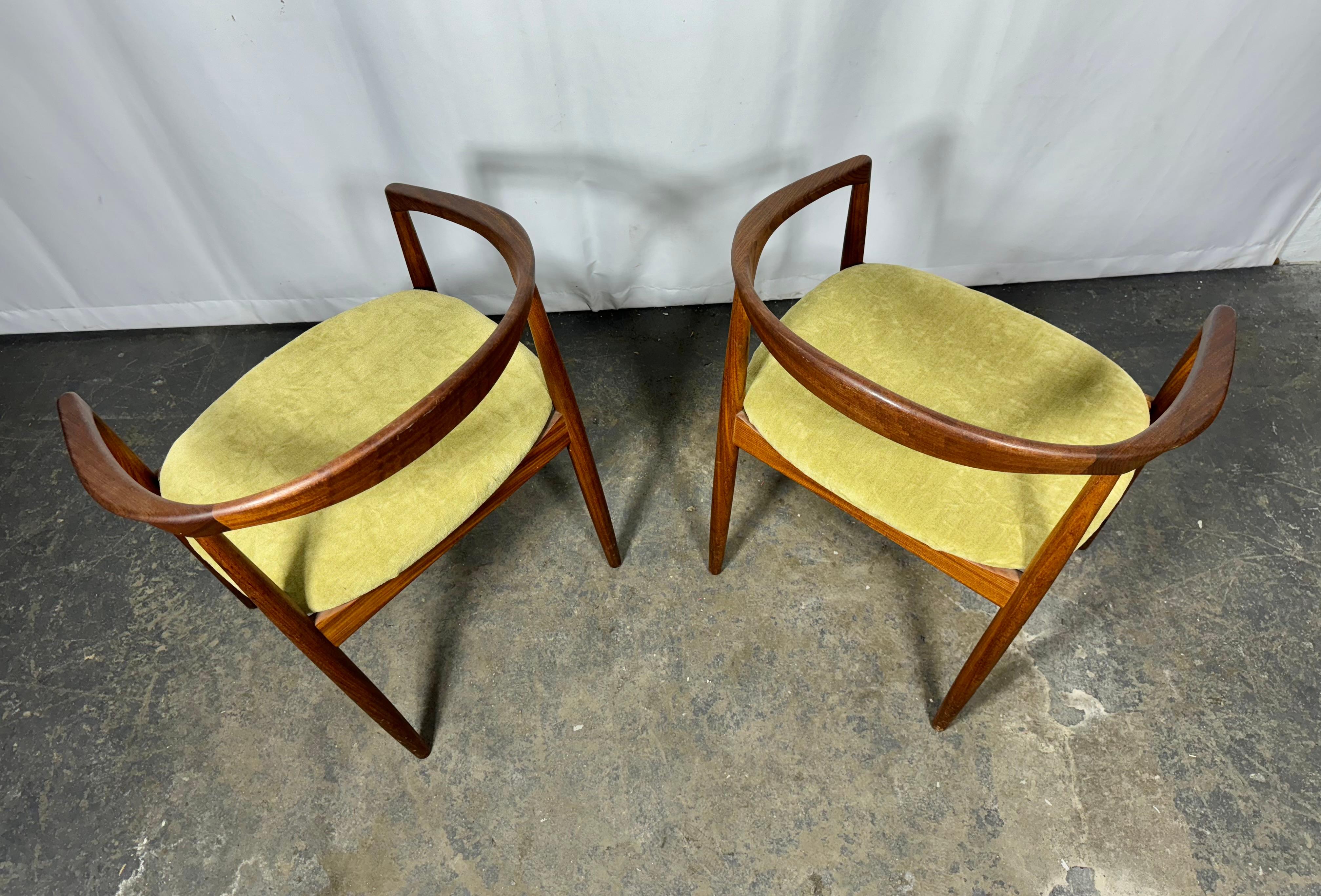 Pair Kai Kristiansen Leather Troja Armchairs, c1960 / Denmark 3