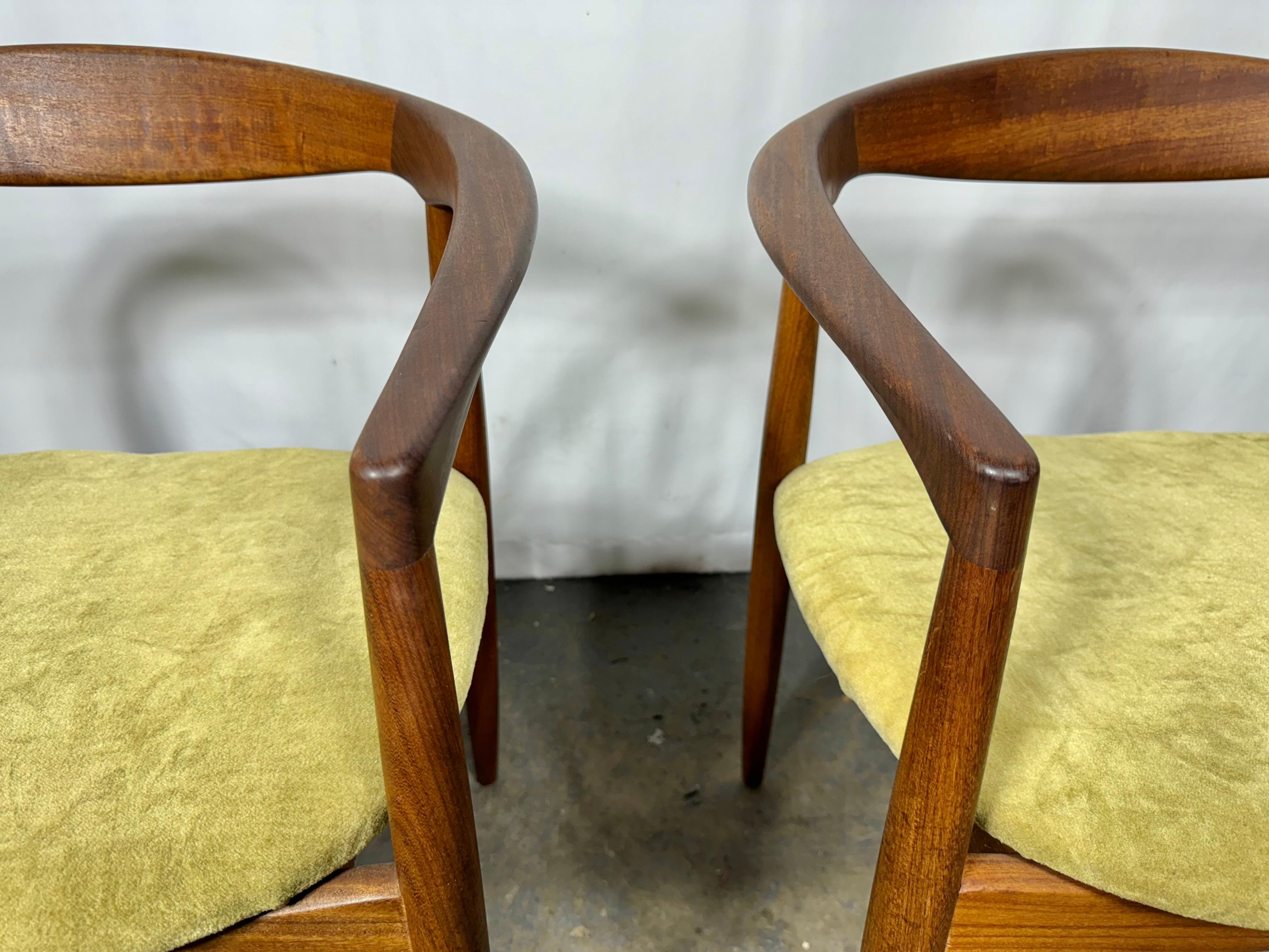 Pair Kai Kristiansen Leather Troja Armchairs, c1960 / Denmark 5