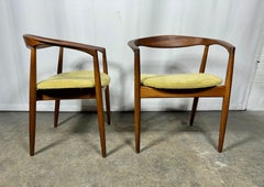 Pair Kai Kristiansen Leather Troja Armchairs, c1960 / Denmark