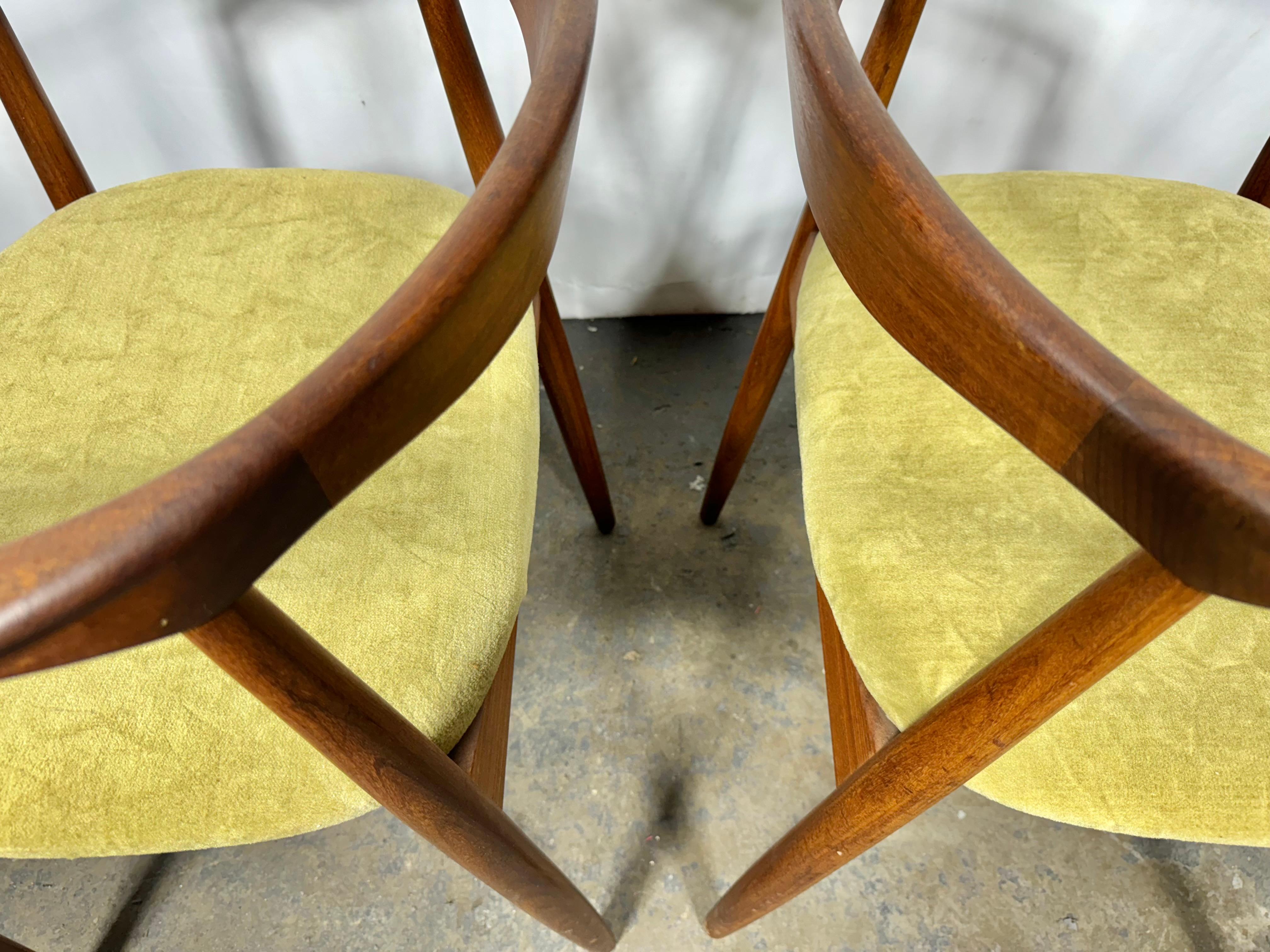 Pair Kai Kristiansen Leather Troja Armchairs, c1960 / Denmark 1